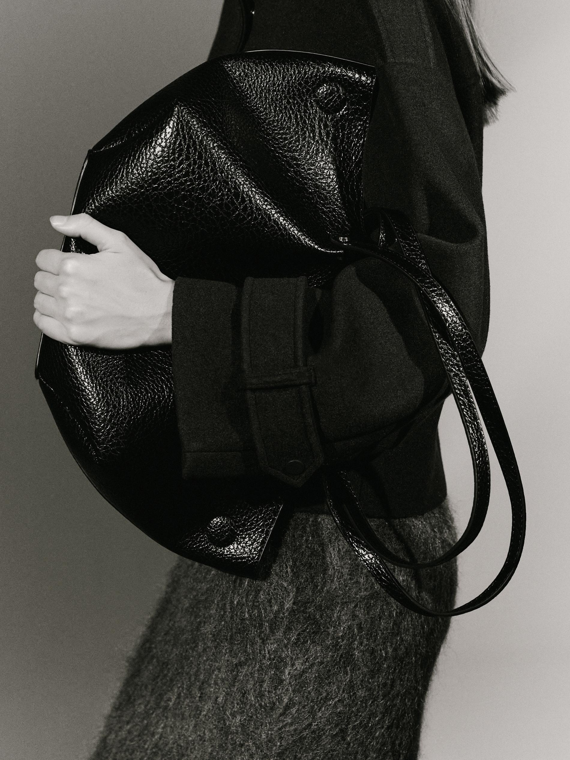 Black Shopper Bag, Black, large image number 4