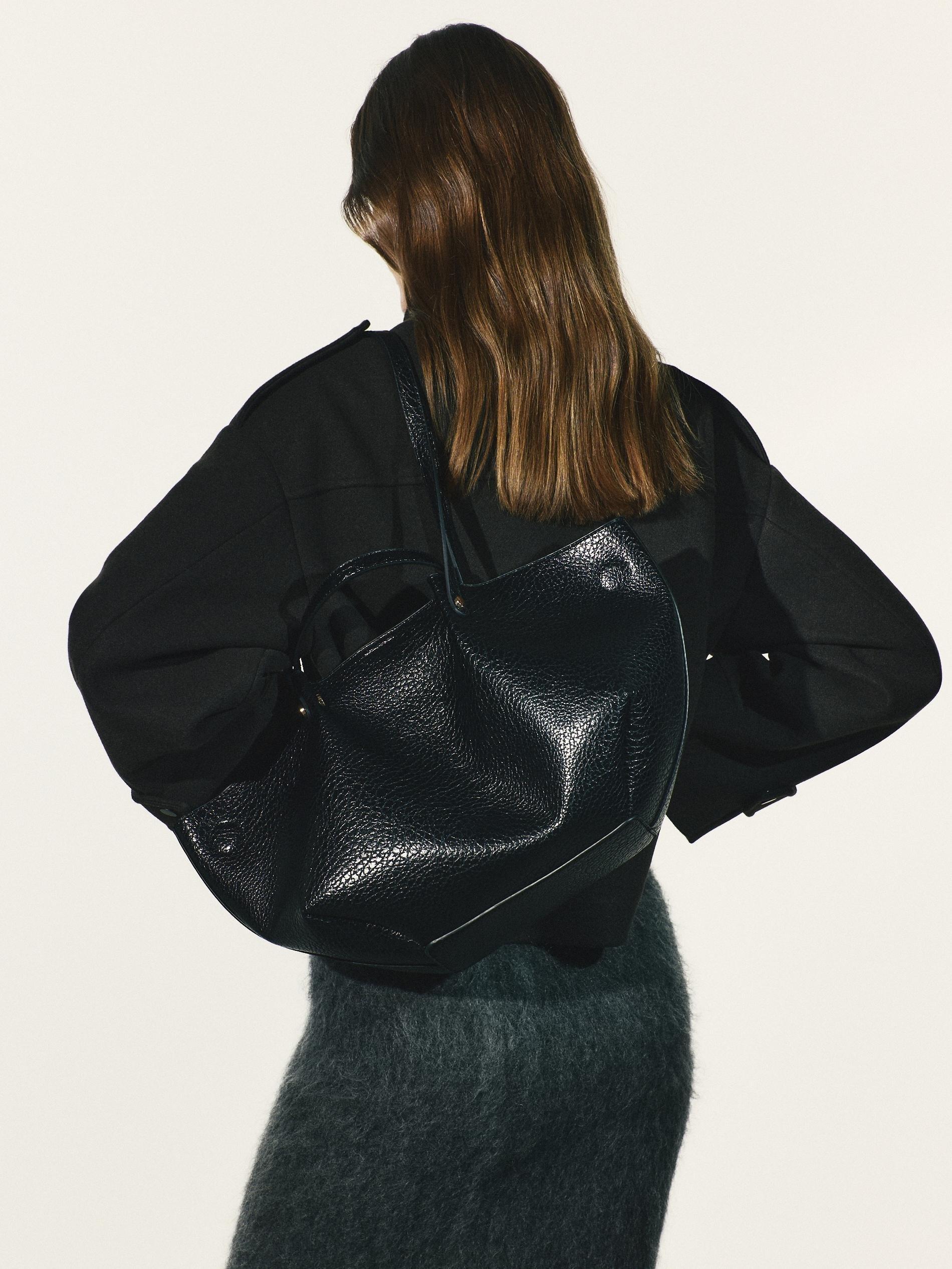 Black Shopper Bag, Black, large image number 5