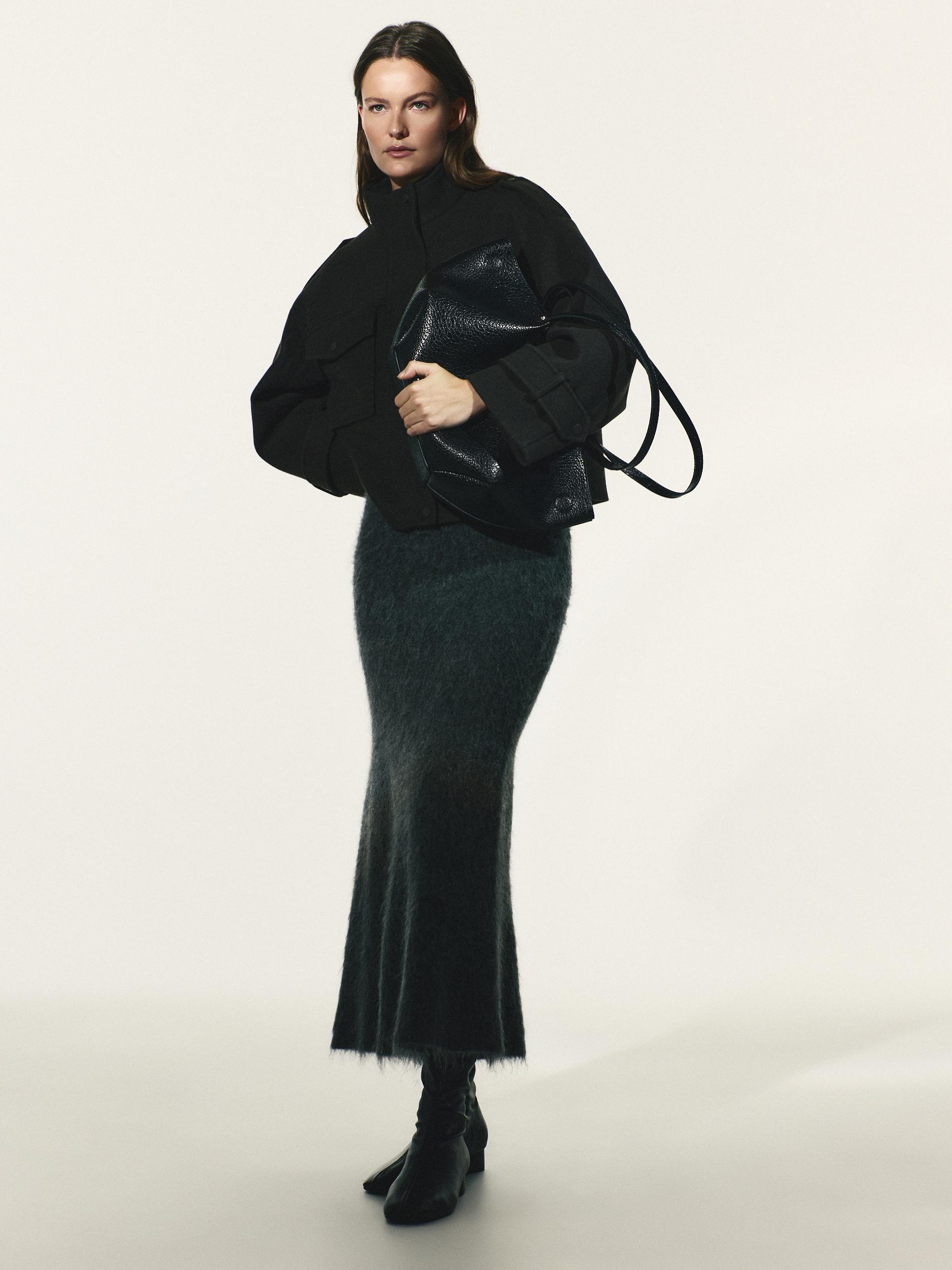 Black Shopper Bag, Black, large image number 6