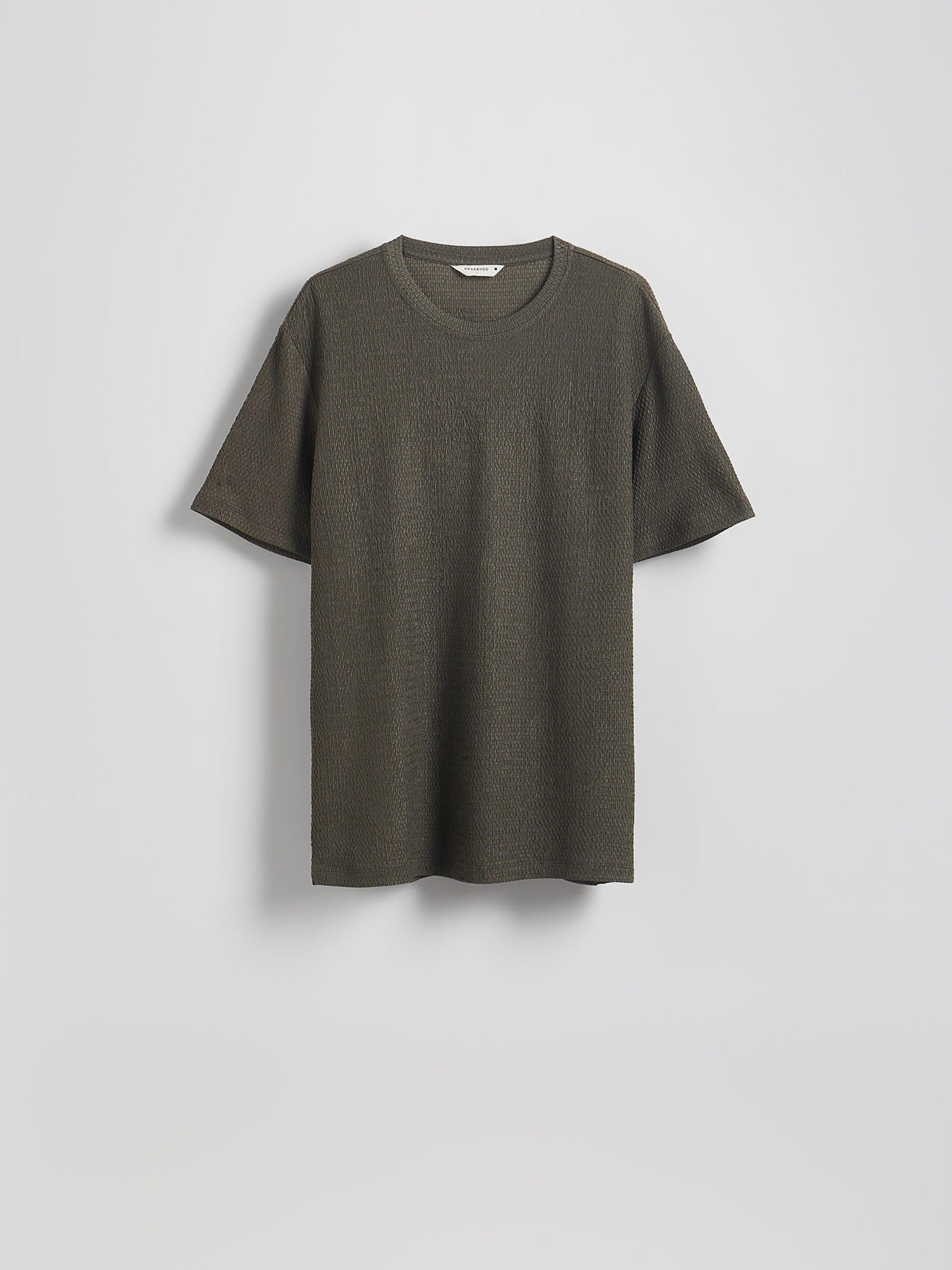 Green Regular-Fit Textured T-Shirt, Green, large image number 3