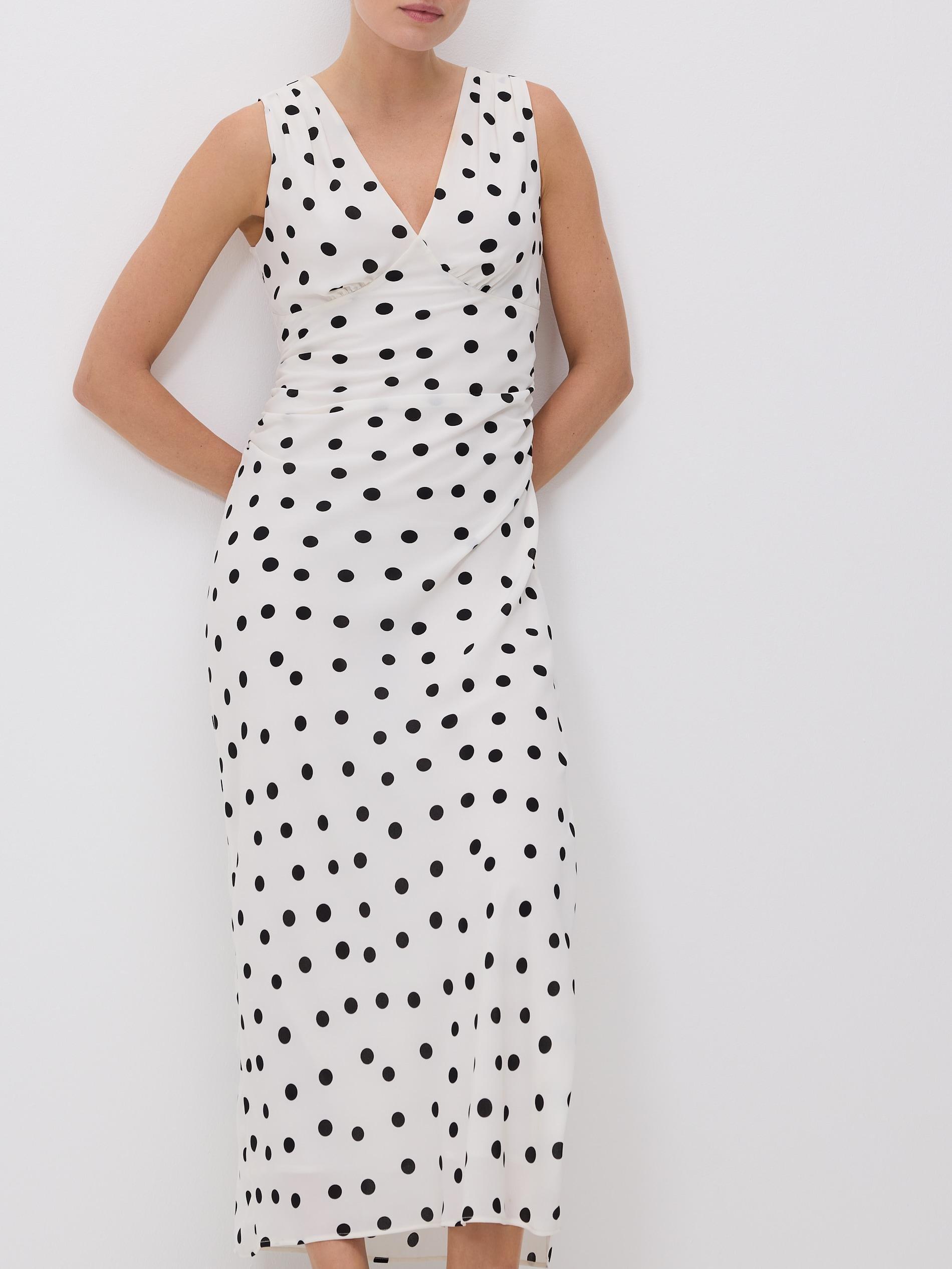 Multicolour Polka Dot Midi Dress, Multicolor, large image number 3