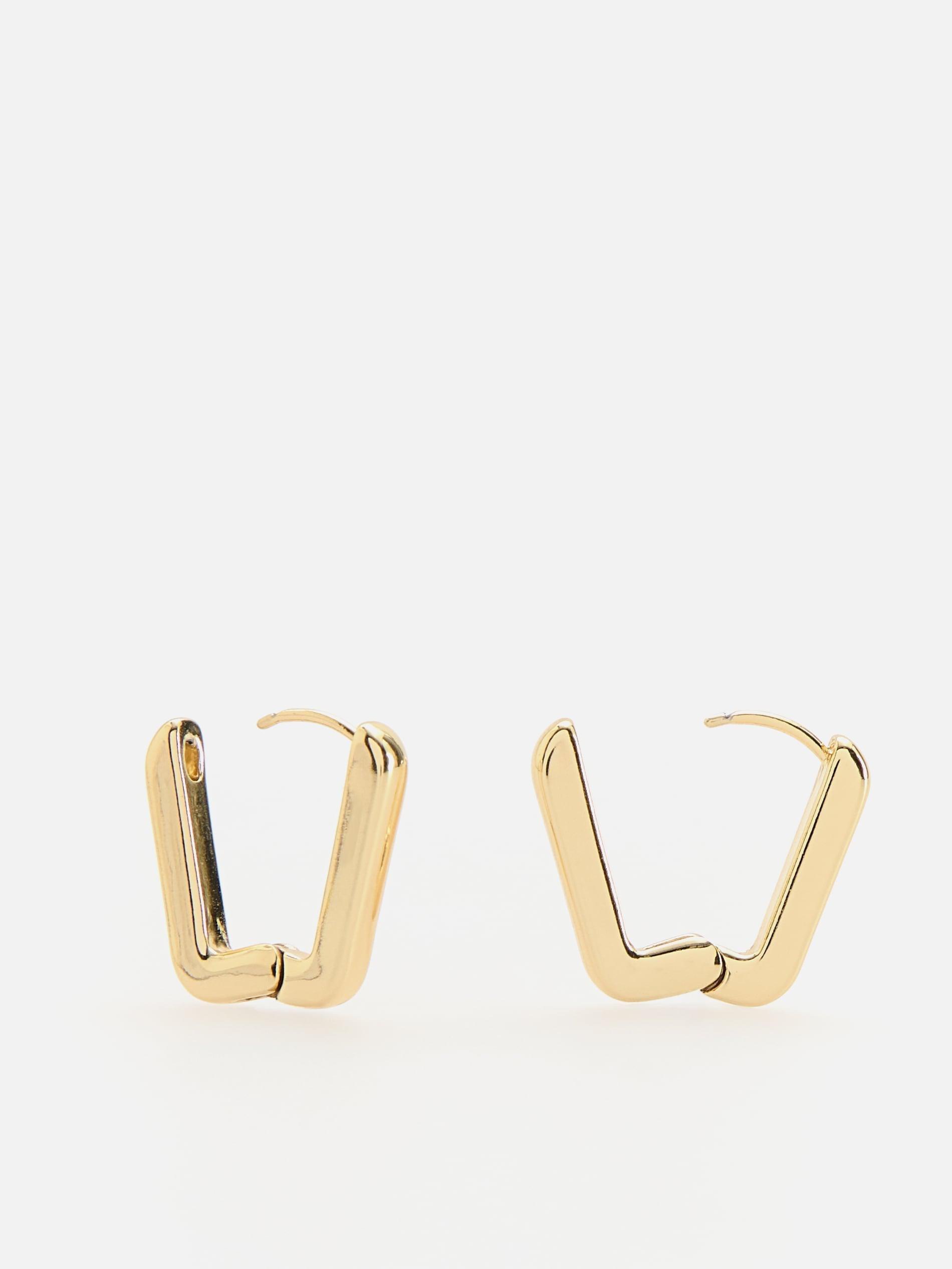 Gold Dangle Earrings, Golden, large image number 1
