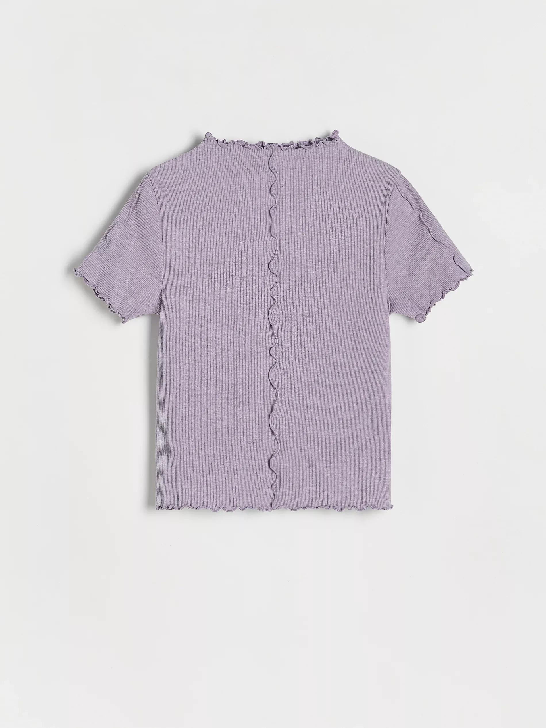 Purple Cotton T-Shirt With Embroidery Details, , large image number 0
