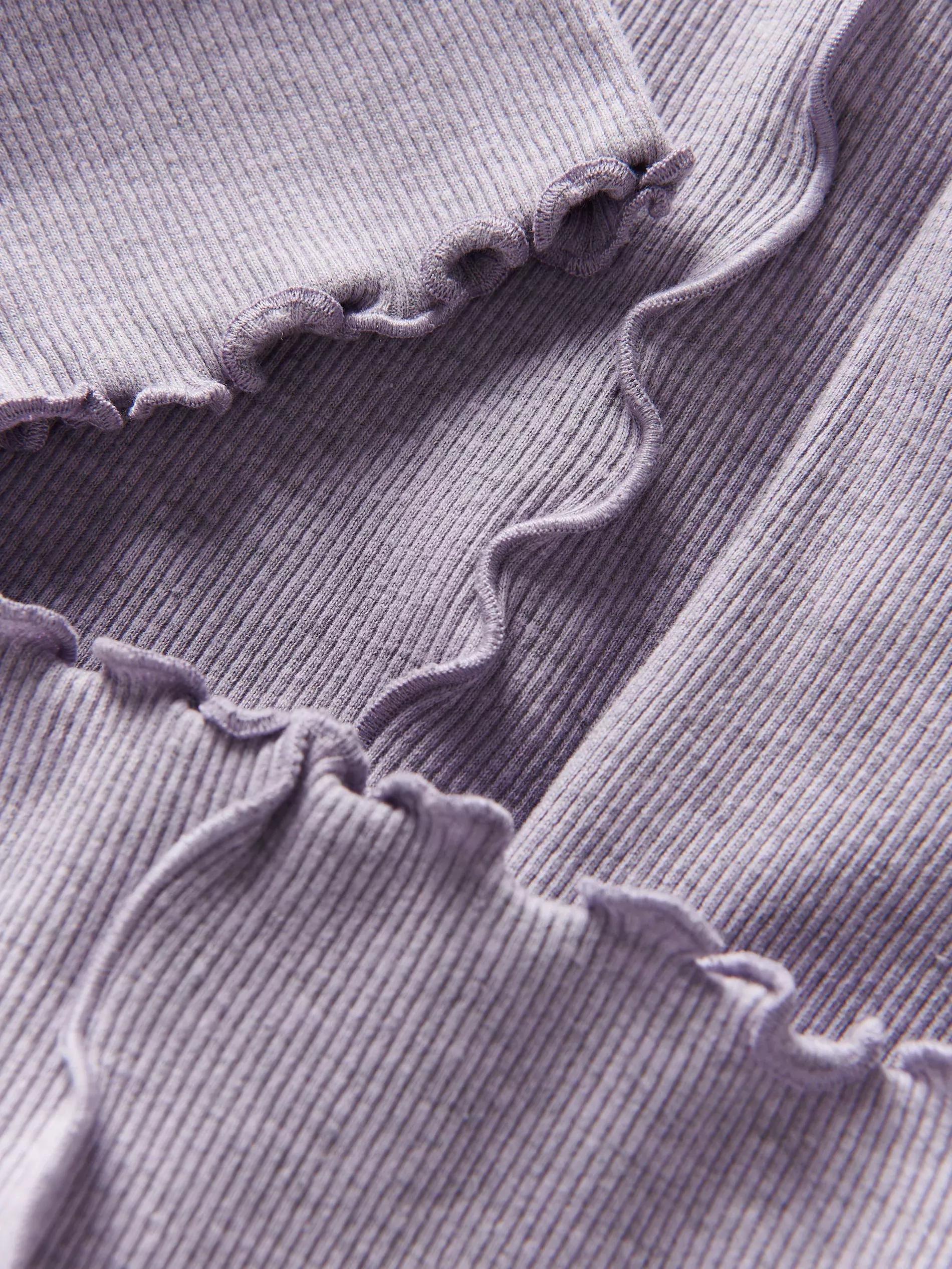Purple Cotton T-Shirt With Embroidery Details, , large image number 7
