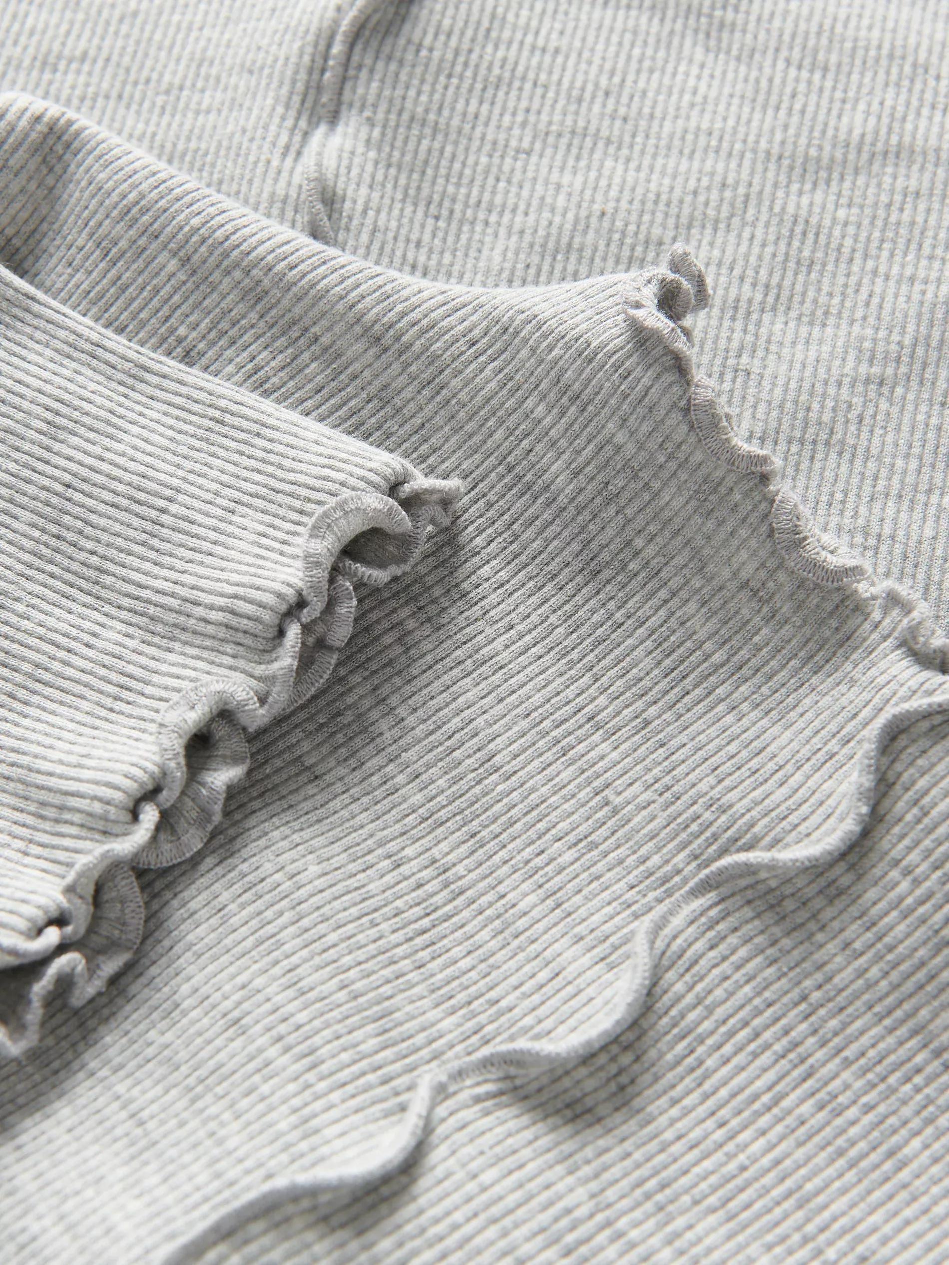Grey Cotton T-Shirt With Embroidery Details, , large image number 2