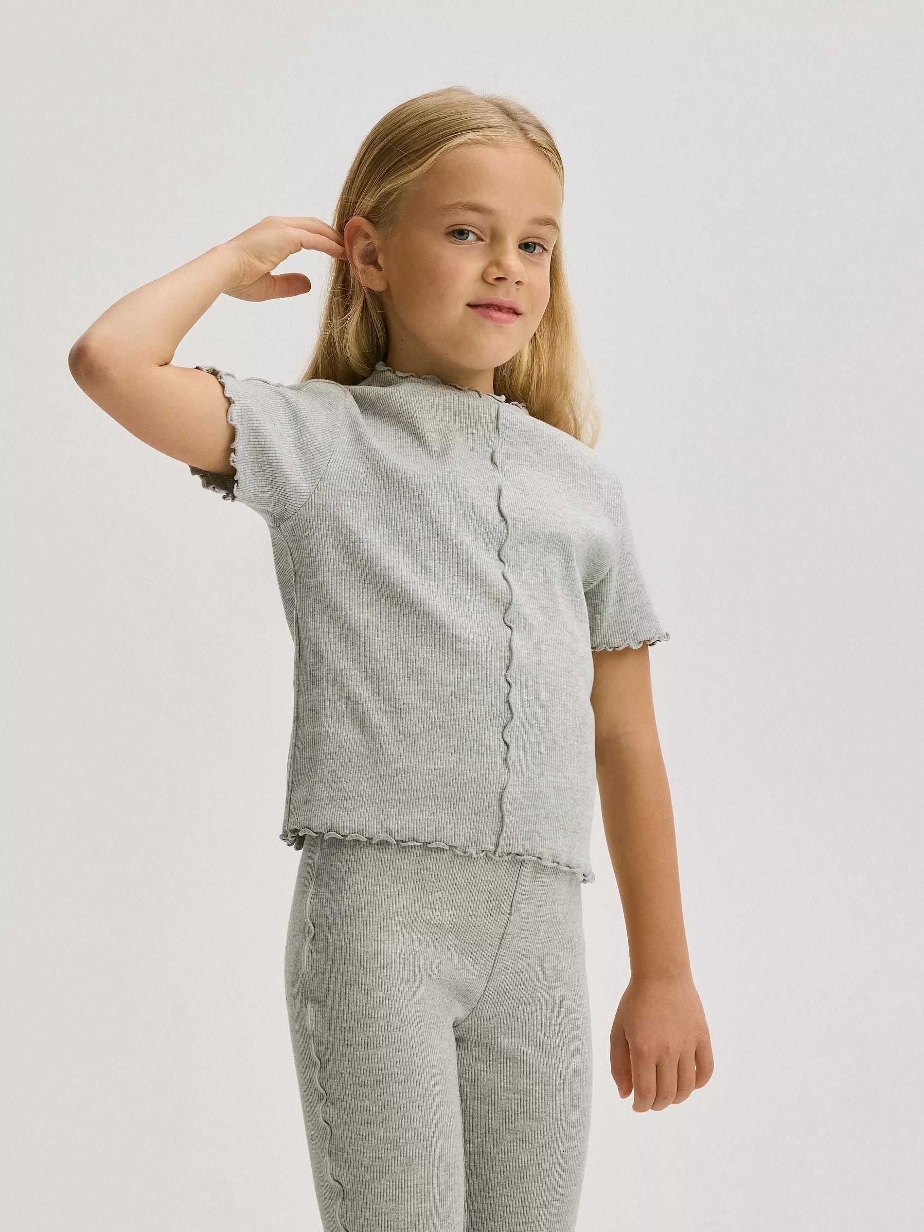 Grey Cotton T-Shirt With Embroidery Details, , large image number 4