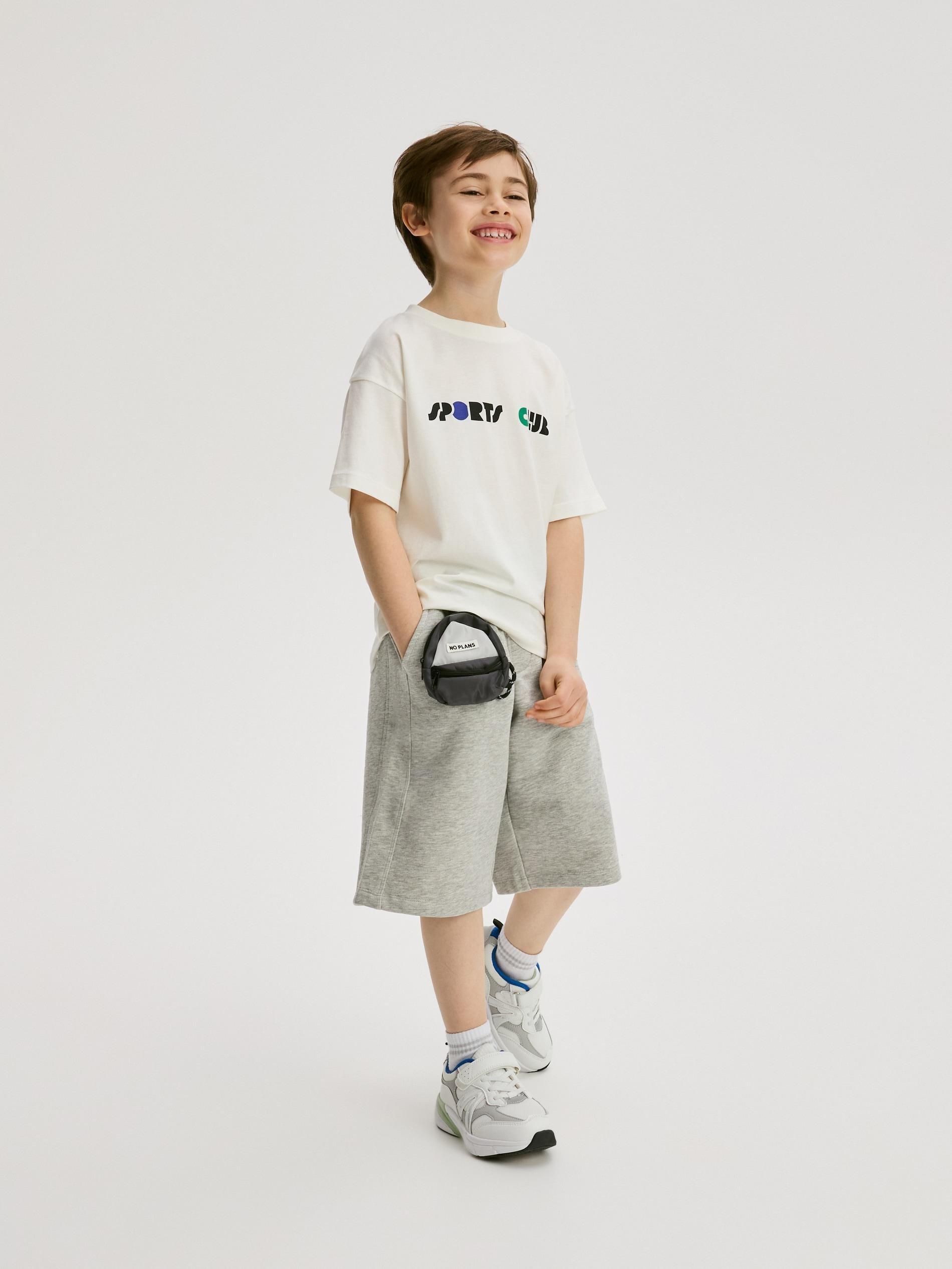 Grey Bermuda Shorts With Charm, Light grey, large image number 0