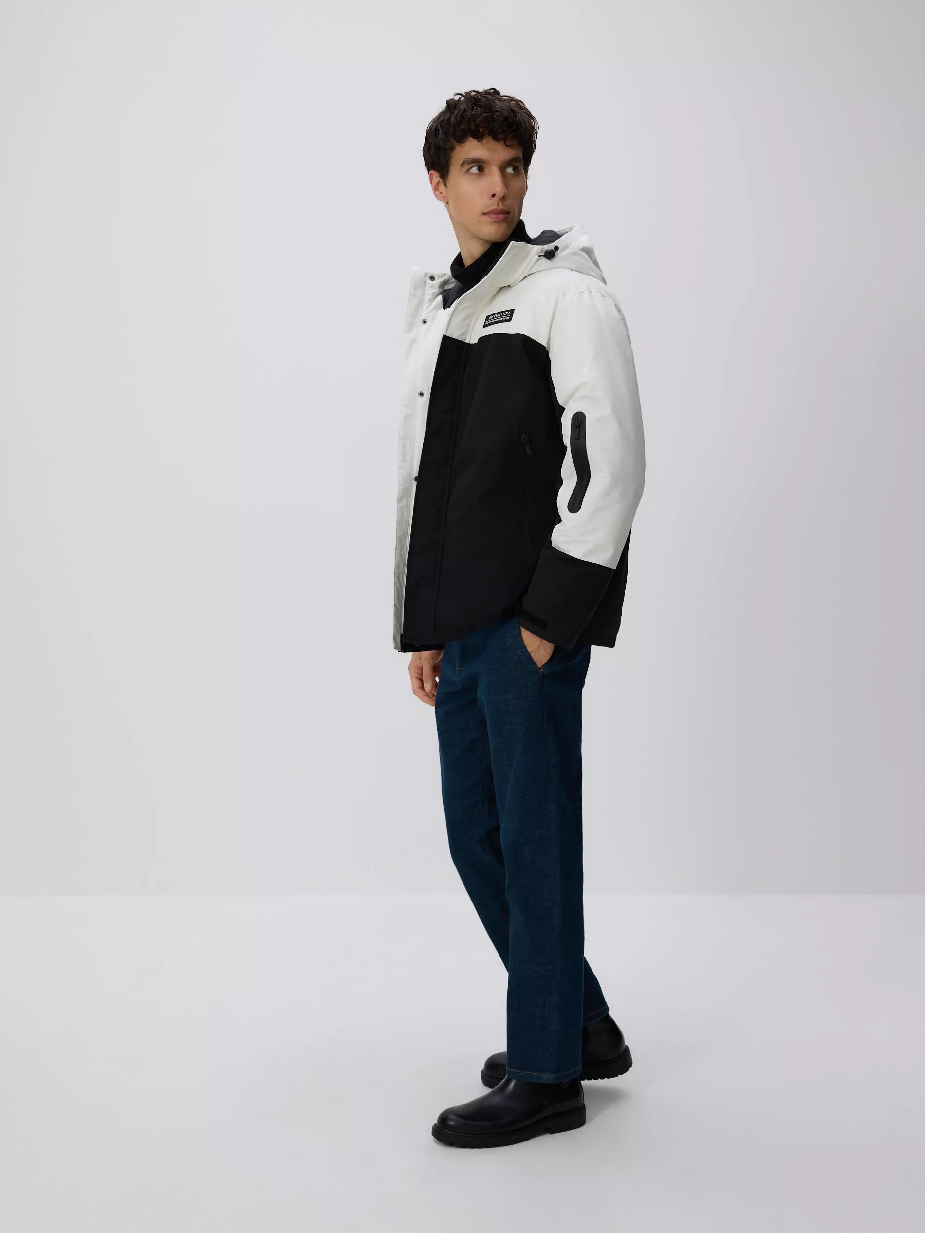 Black Hooded Jacket, Black, medium