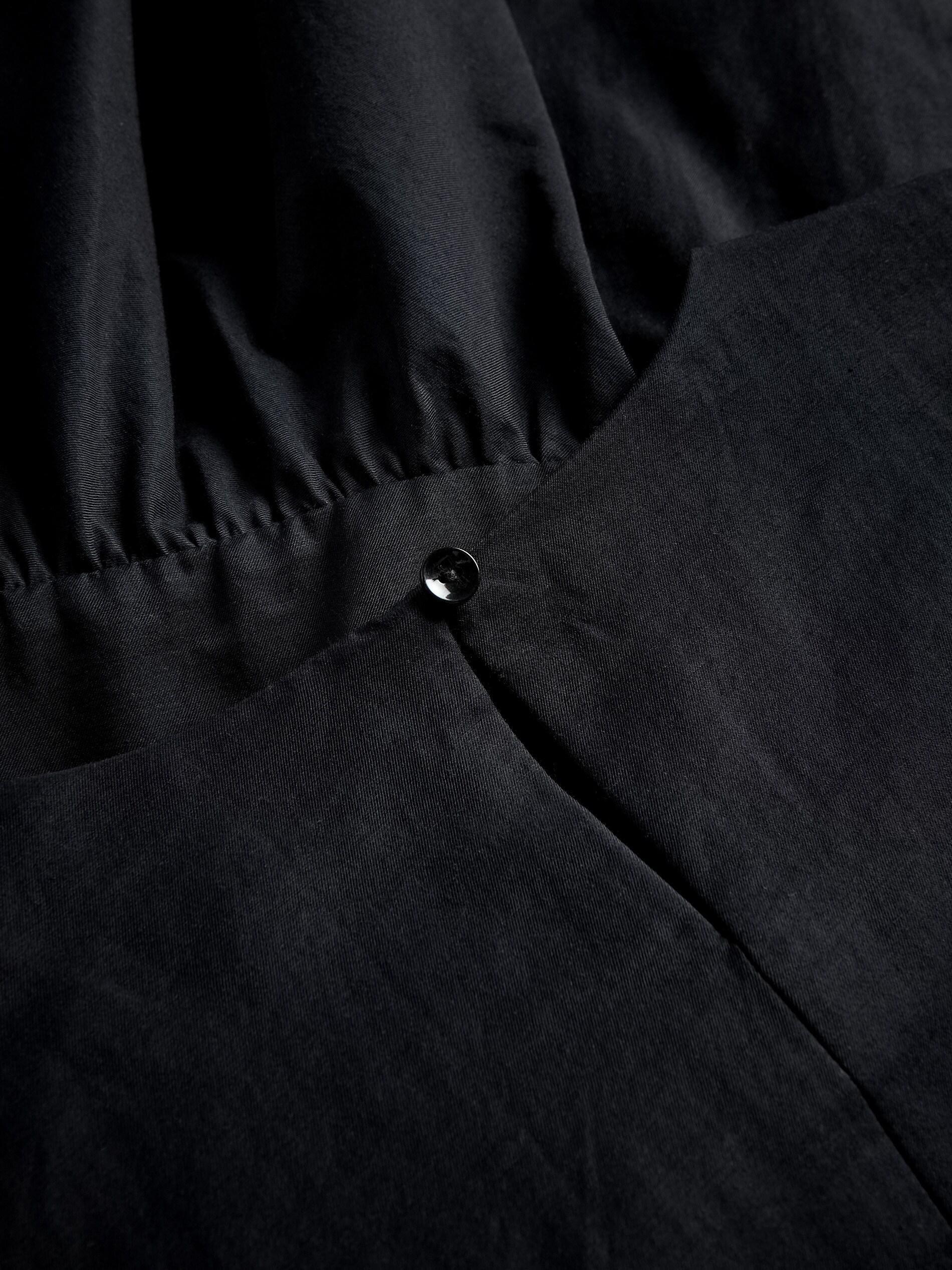 BLACK Blouse with peplum hem, Black, medium