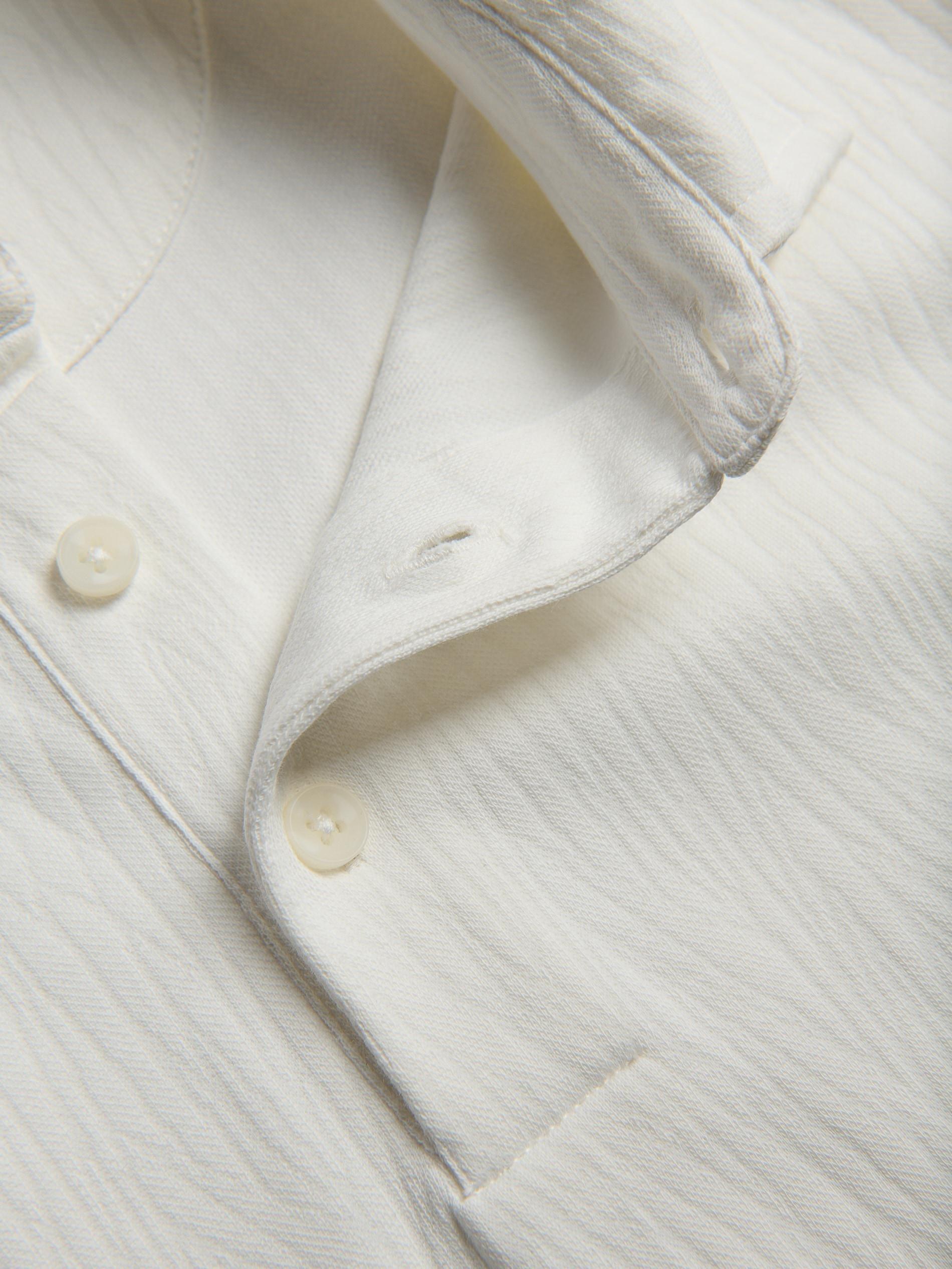 Cream Slim Fit Polo Shirt, Ivory, large image number 4