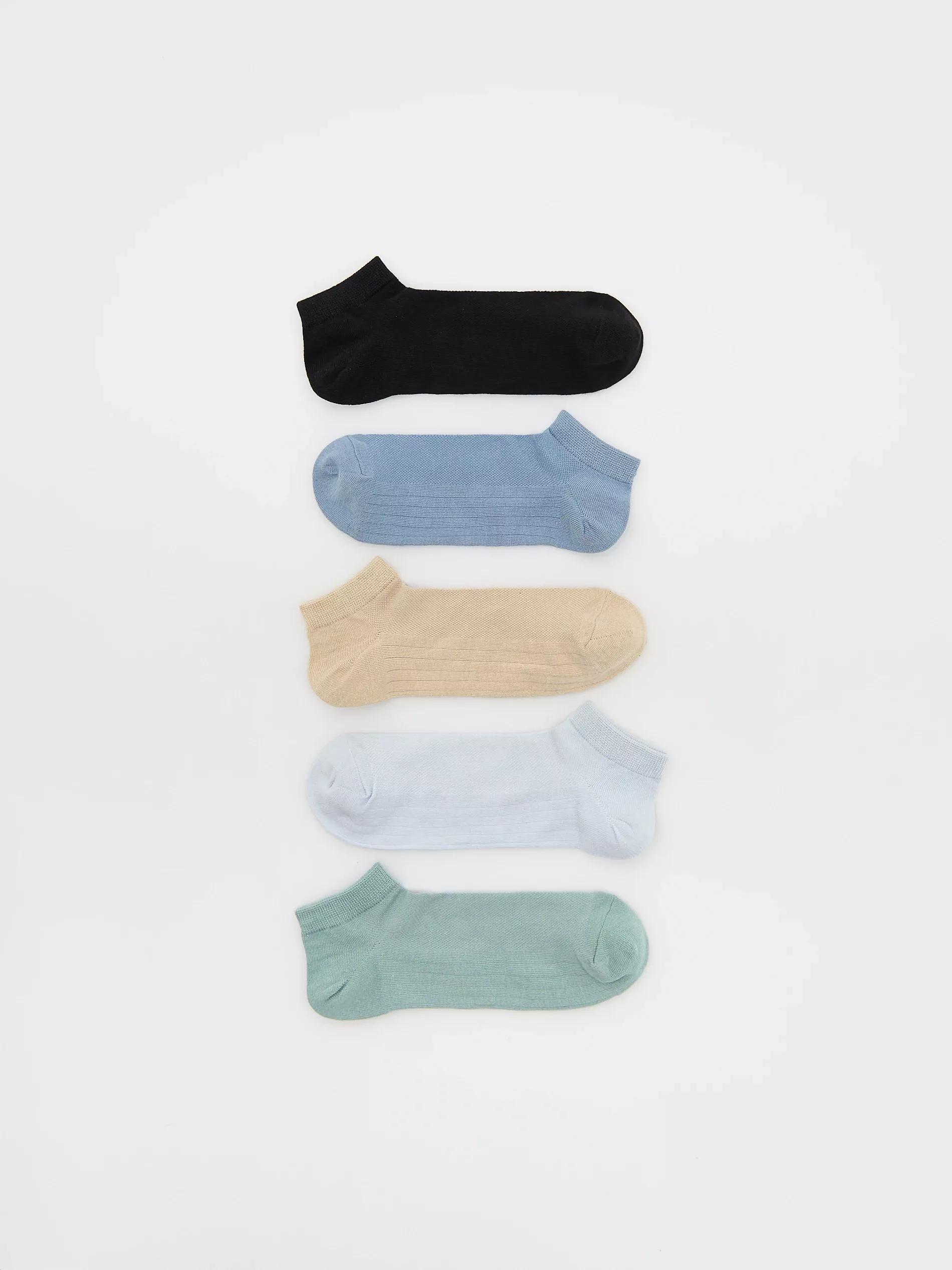 PALE GREEN 5 pack ankle socks, Green, large image number 1
