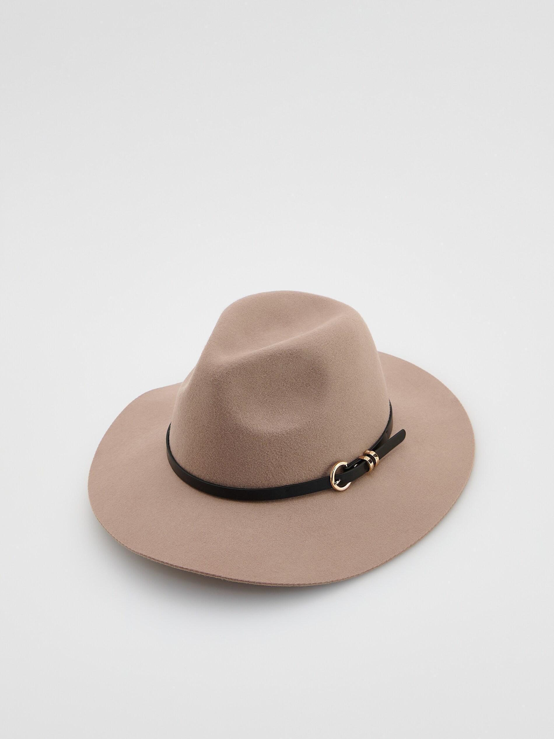 Wheat Wool Hat, Beige, large image number 0