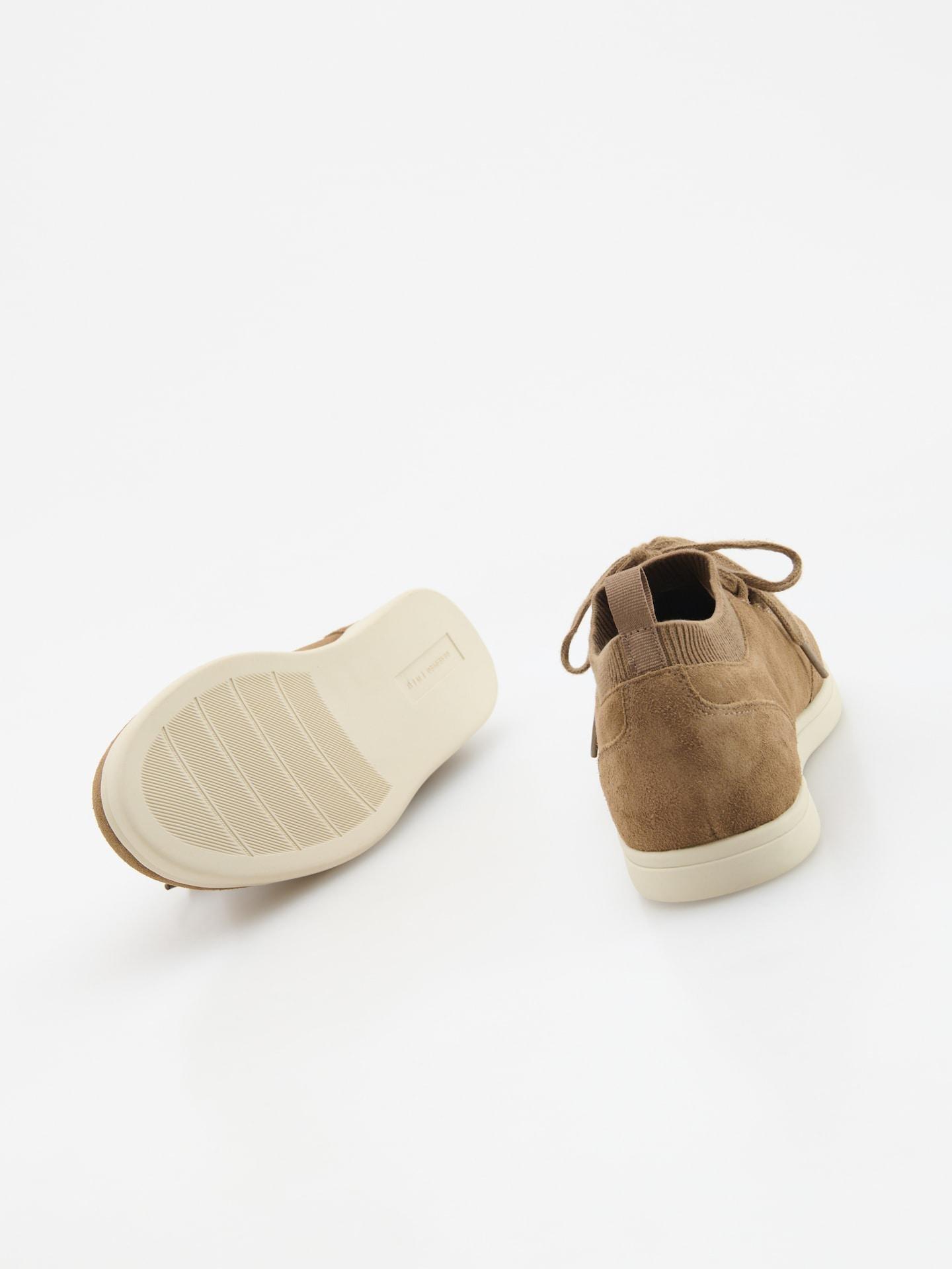 Beige Faux Suede Trainers, Beige, medium