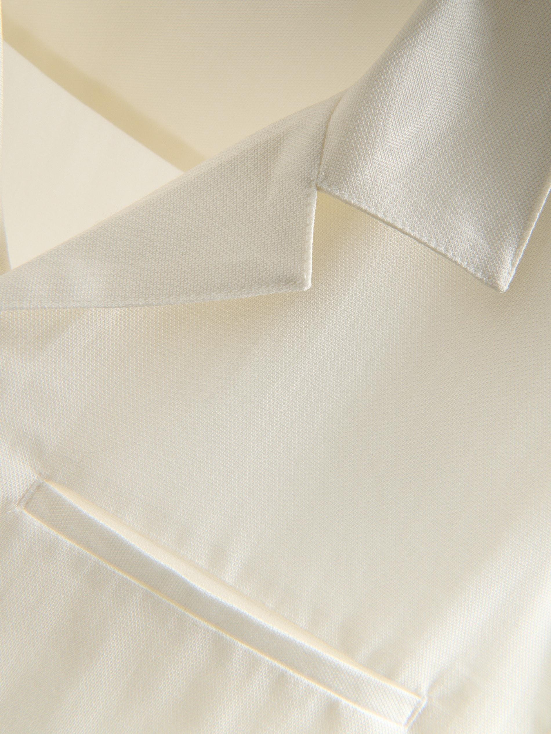 White Comfort Fit Lyocell Shirt, White, large image number 1