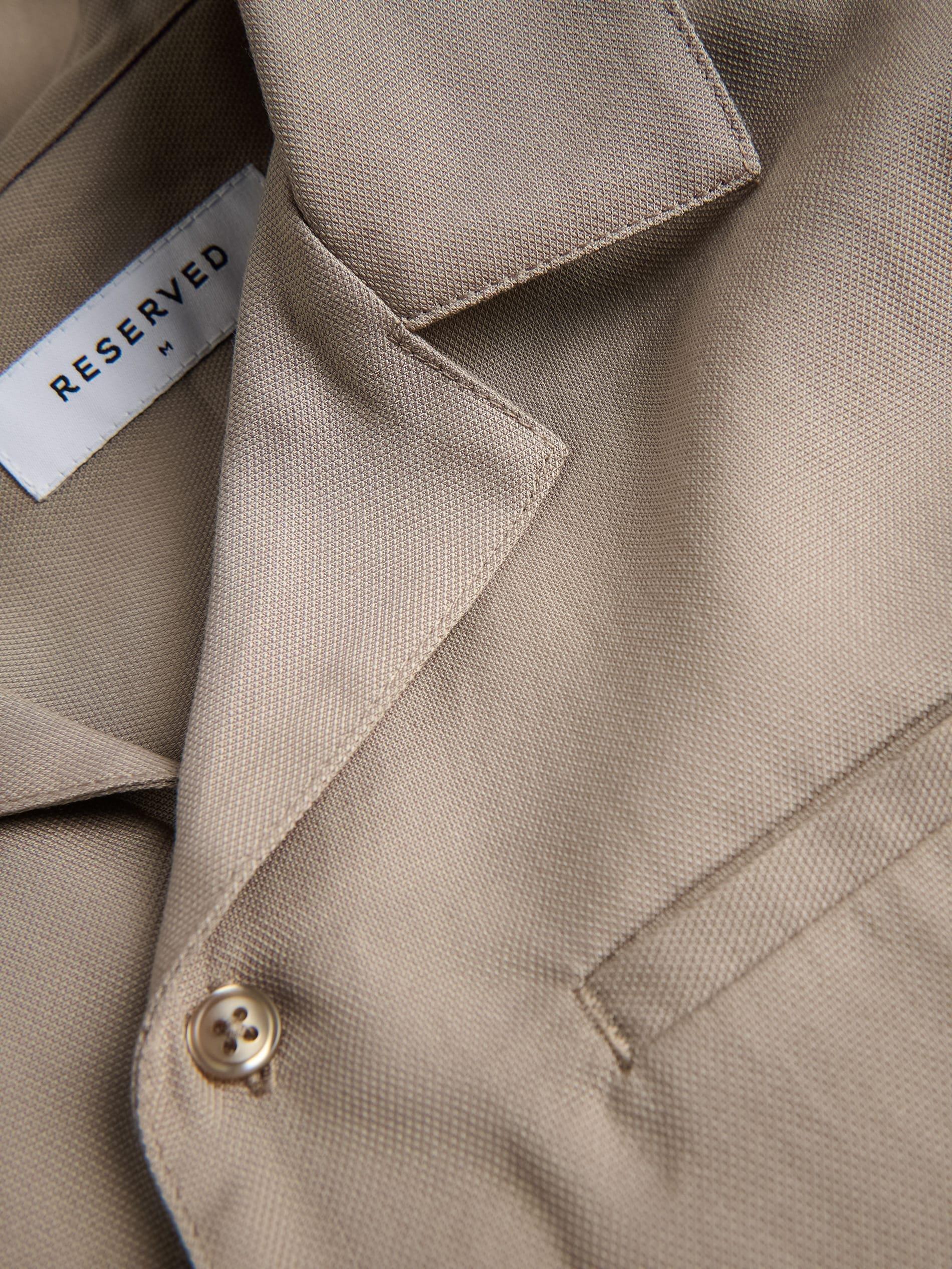 Brown Comfort Fit Lyocell Shirt, Brown, large image number 5
