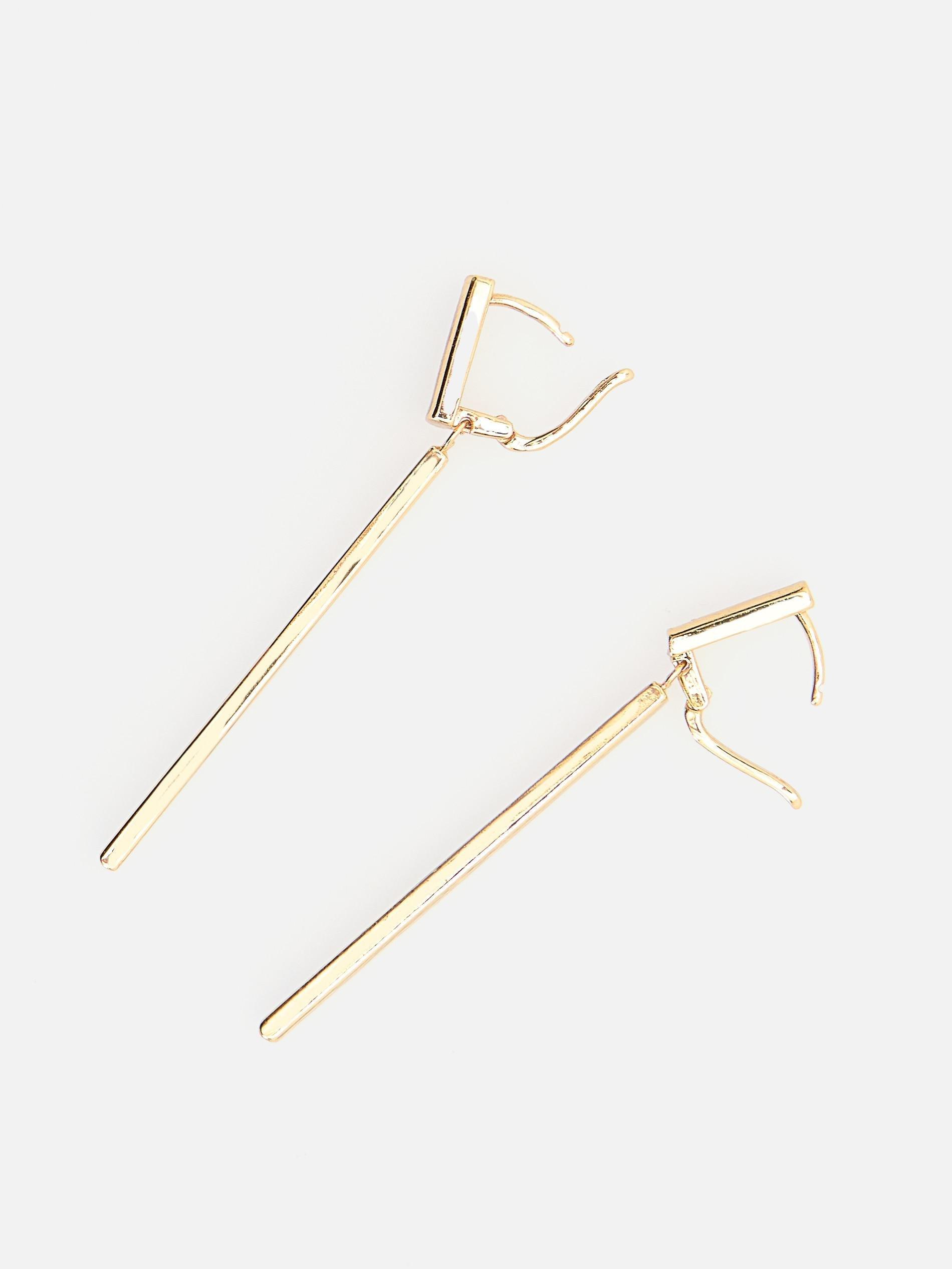 Gold Dangle Earrings, Golden, medium