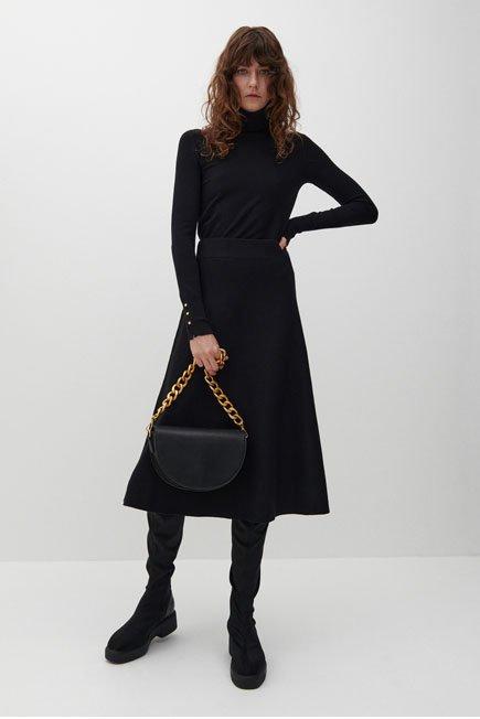 Black Knitted Turtleneck, Women, , large image number 0