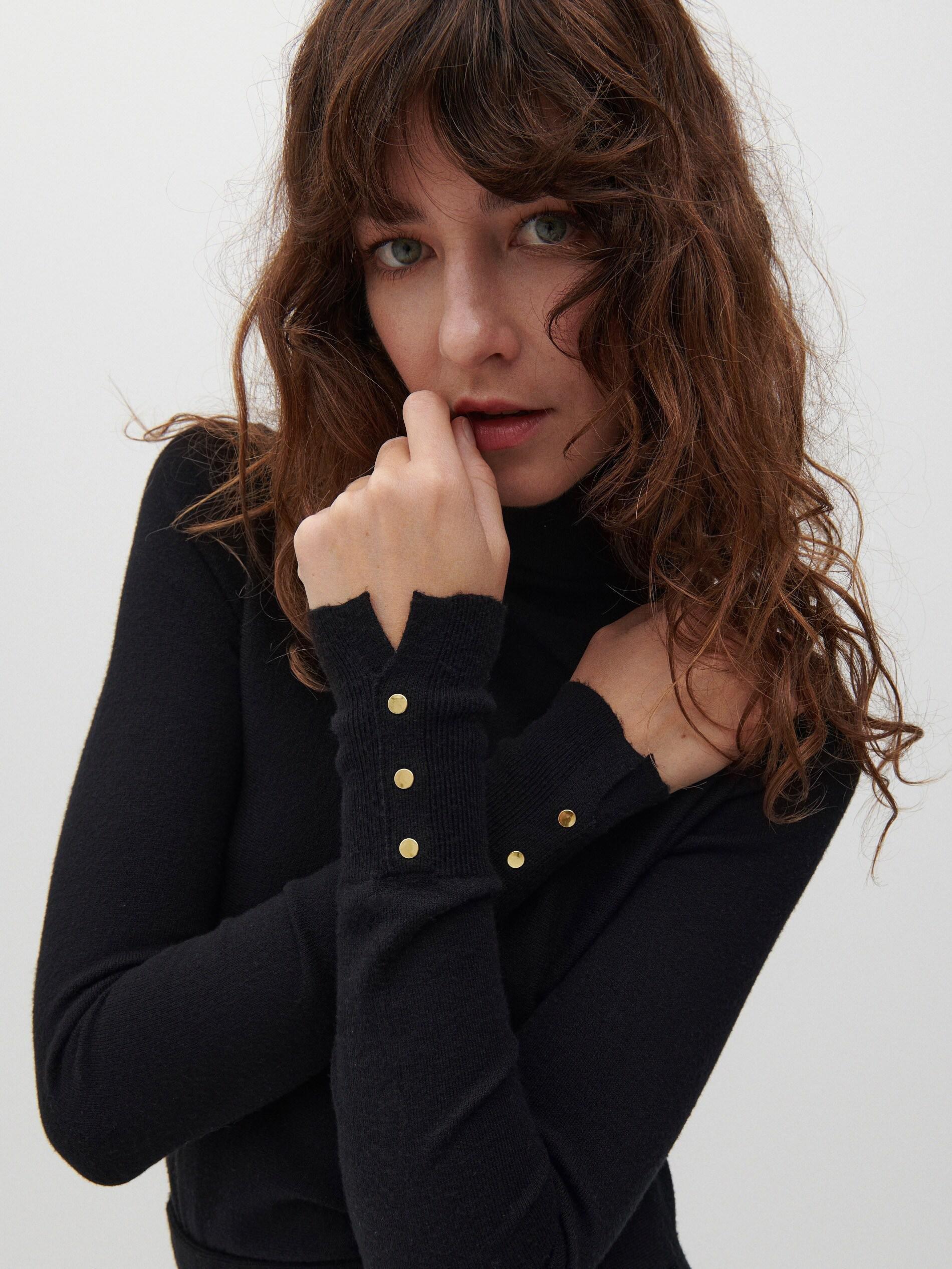 Black Knitted Turtleneck, Women, , large image number 1