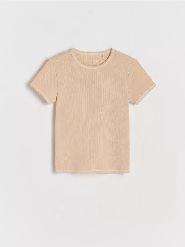Beige Cotton T-Shirt, , large image number 1