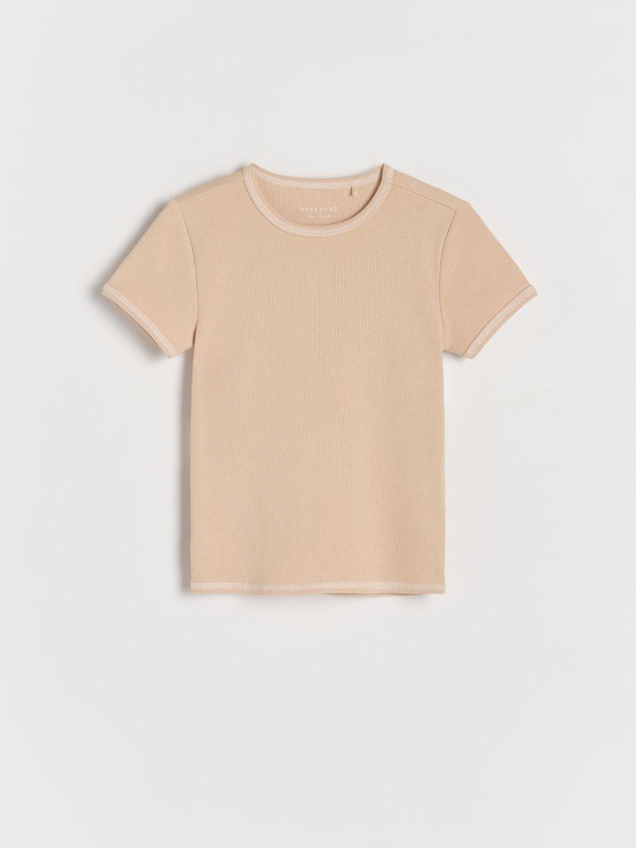 Beige Cotton T-Shirt, , large image number 2