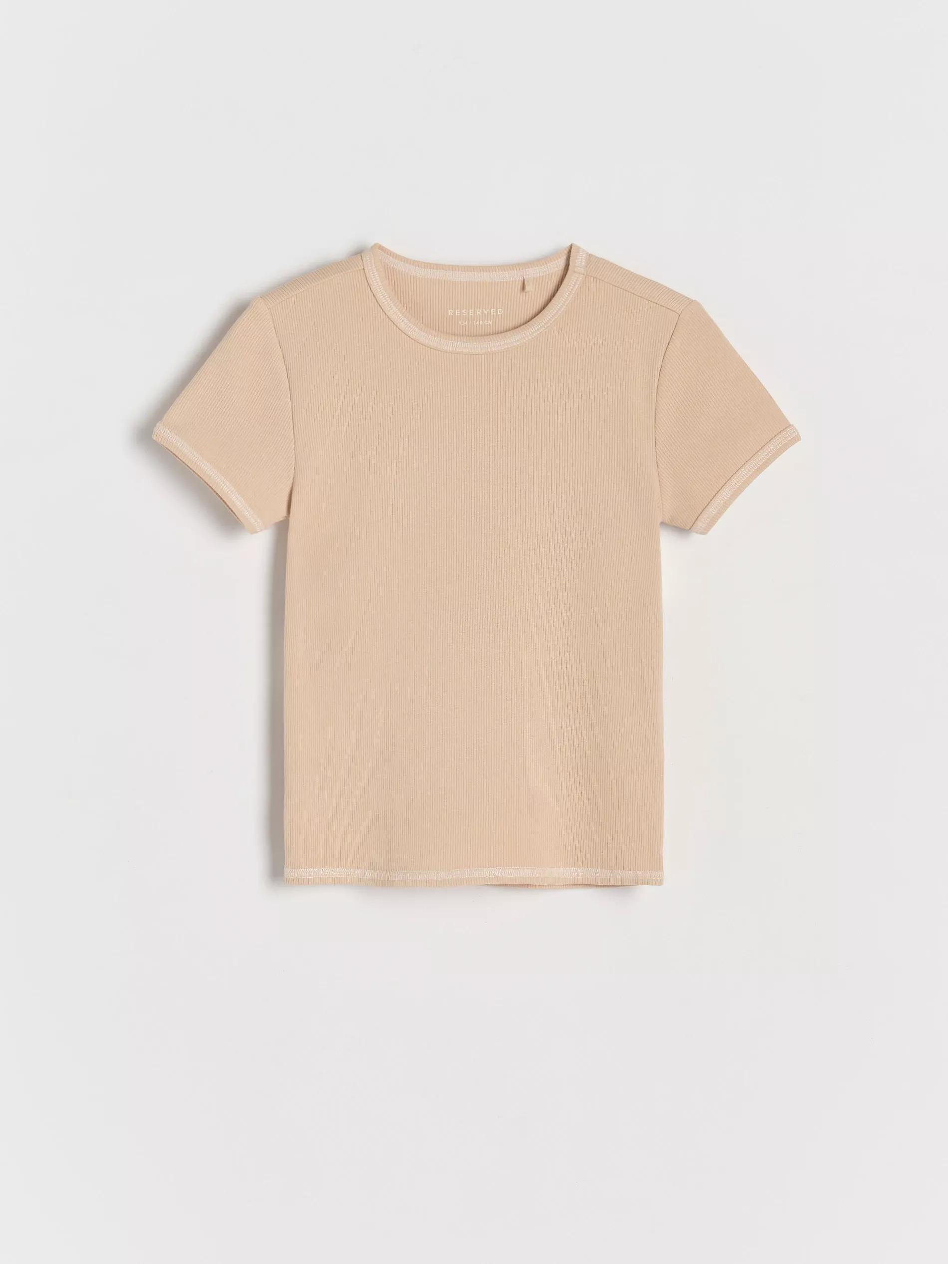 Beige Cotton T-Shirt, , large image number 3