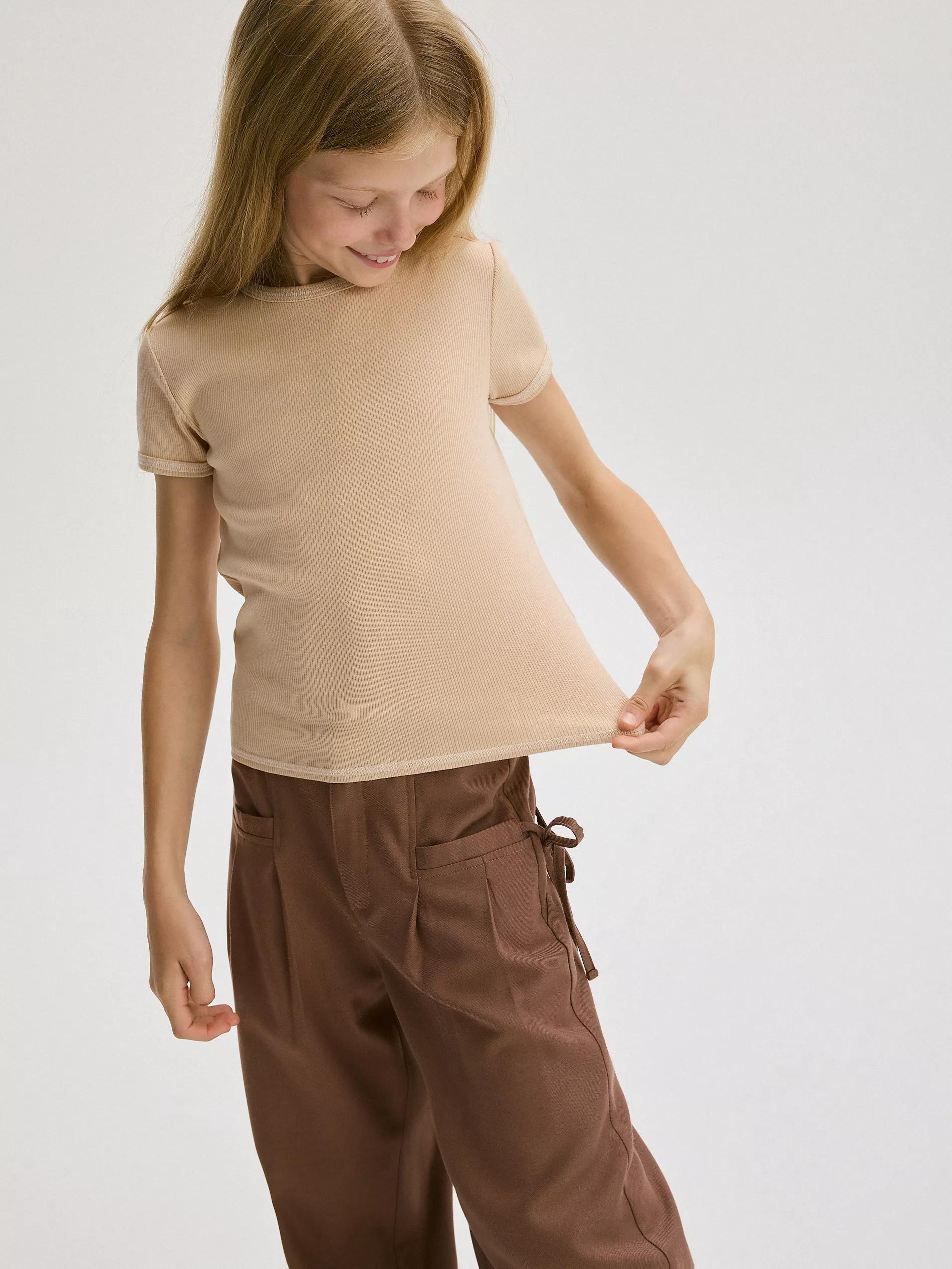 Beige Cotton T-Shirt, , large image number 6