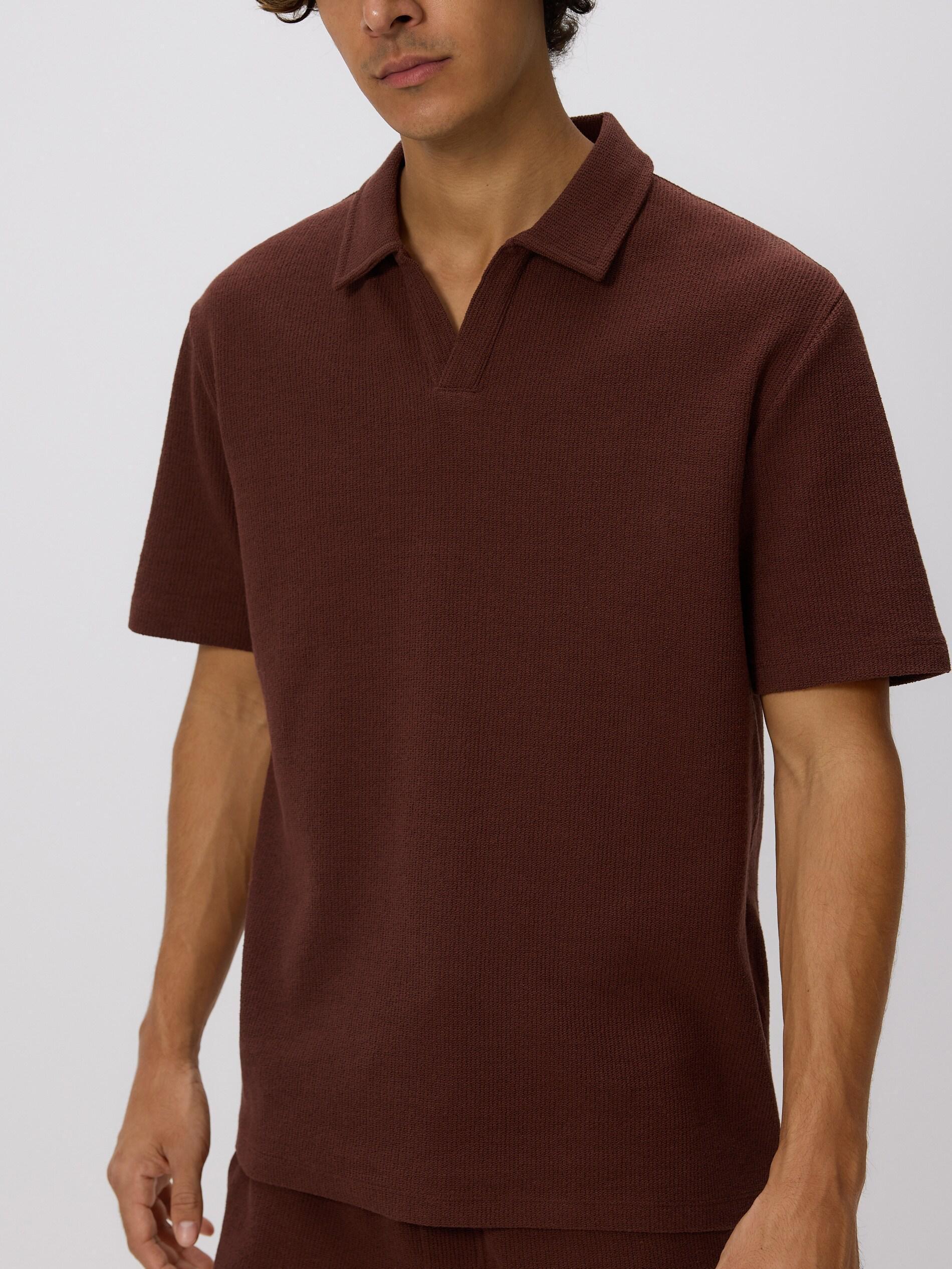 MAHOGANY Comfort fit structural fabric polo shirt, Burgundy, large image number 1