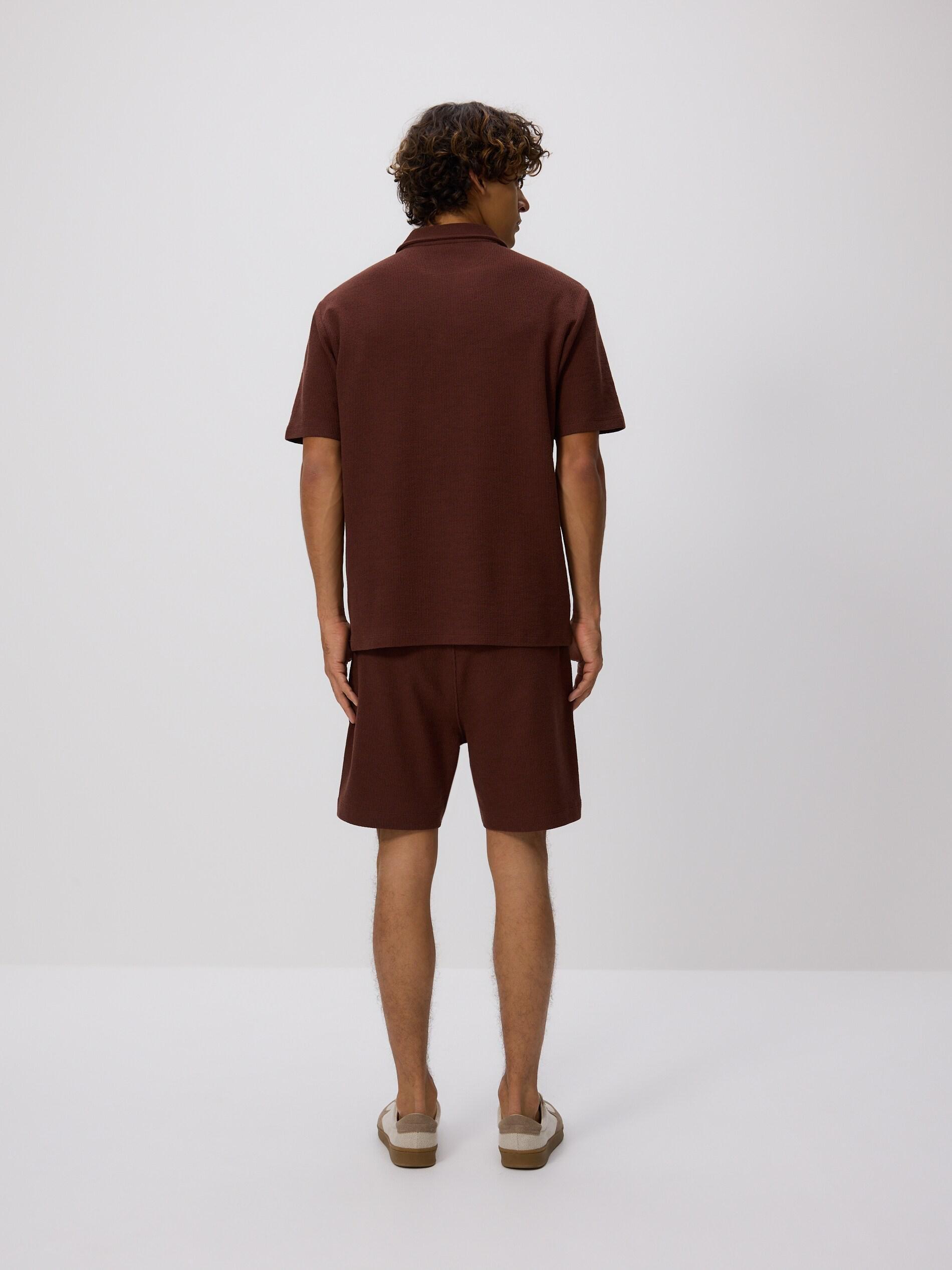 MAHOGANY Comfort fit structural fabric polo shirt, Burgundy, large image number 3