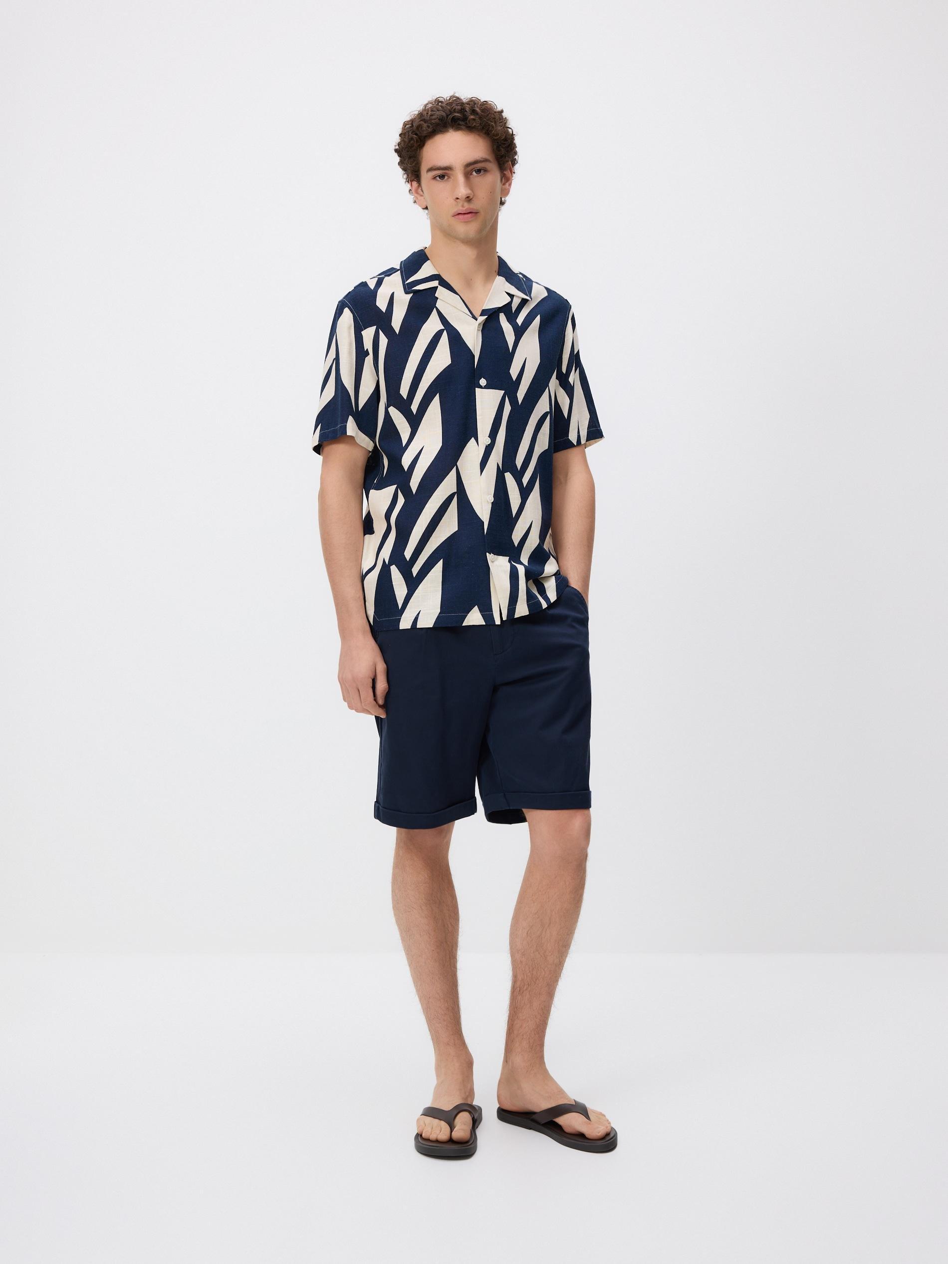 Multicolour Regular Fit Linen Blend Shirt, Multicolor, large image number 1