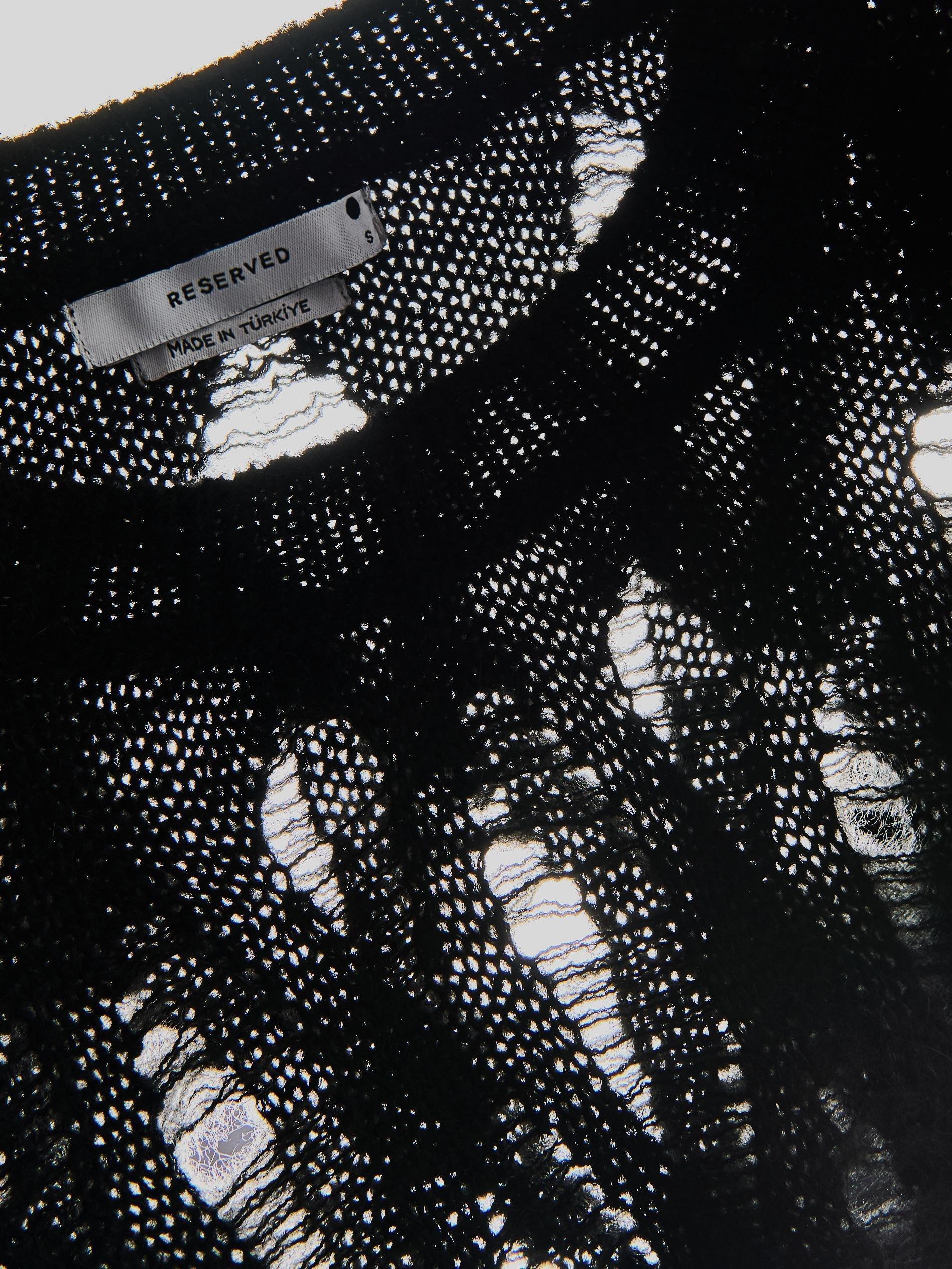 Black Distressed Jumper, Black, large image number 5