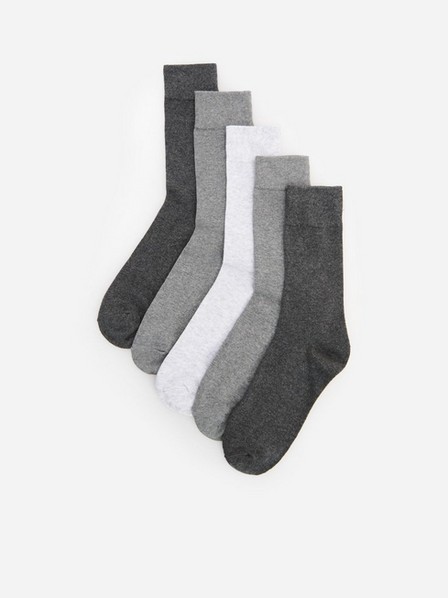 Reserved - Grey Cotton Rich Socks 5 Pack, Men