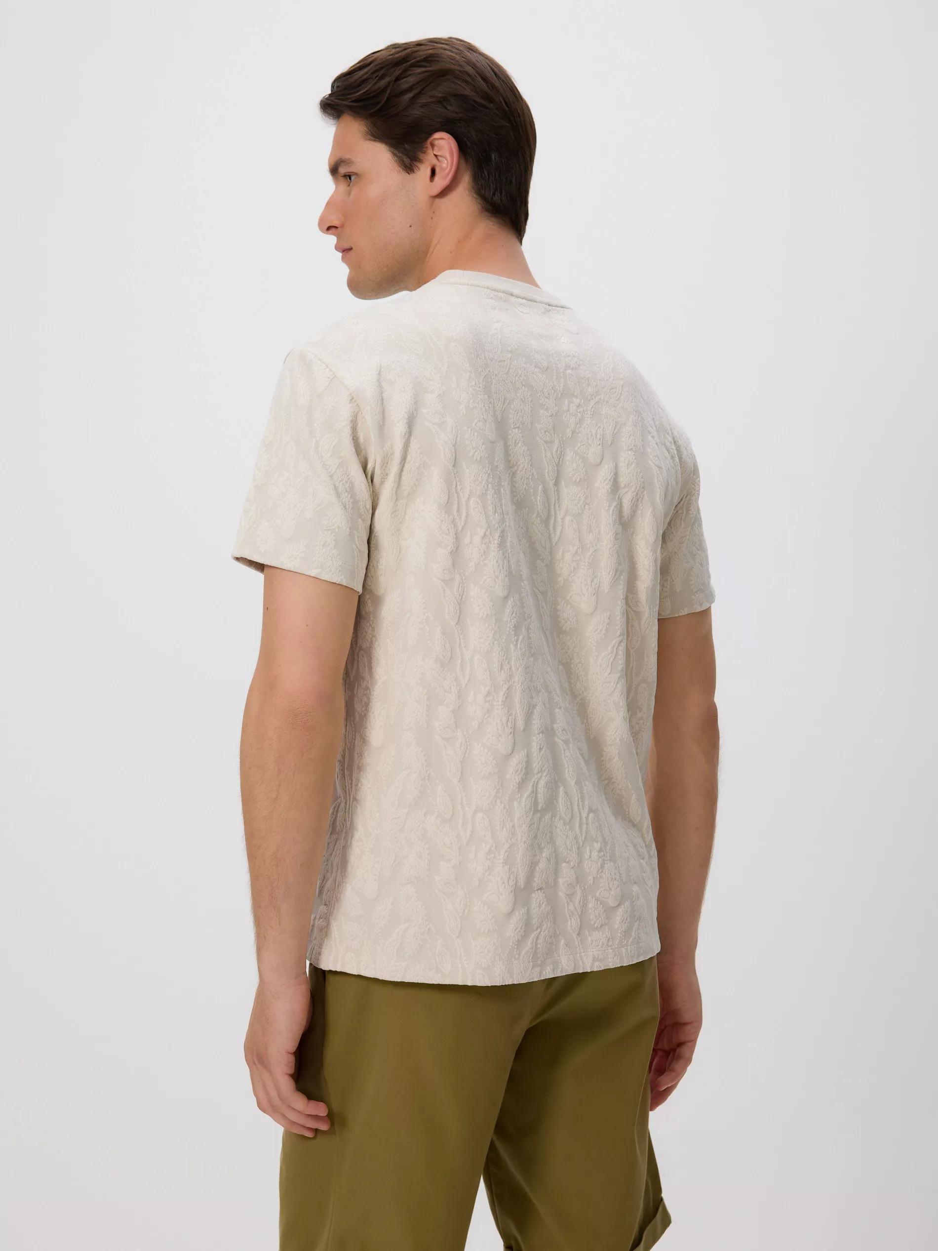 Beige Comfort Fit T-Shirt With Print, Beige, large image number 3