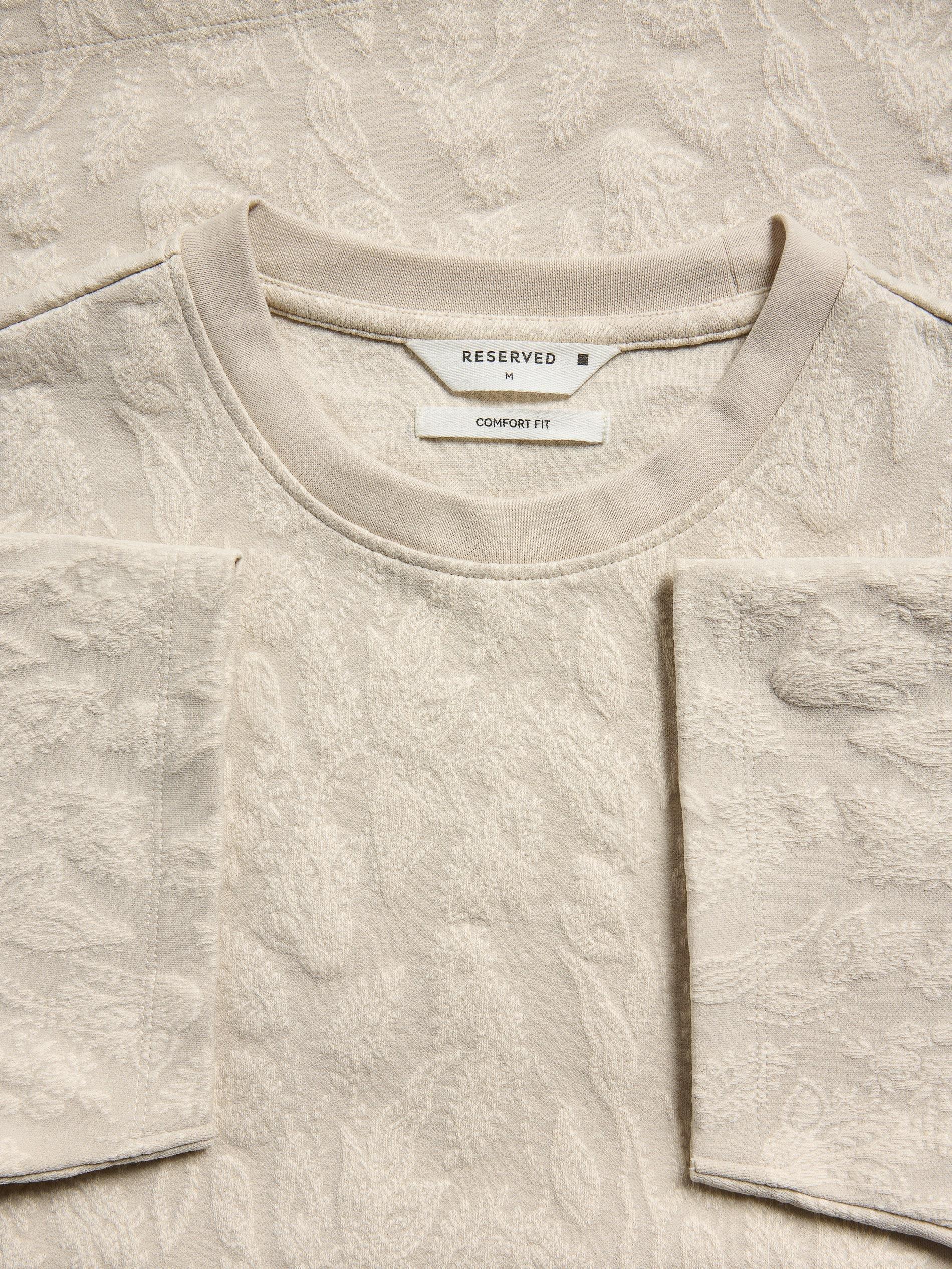 Beige Comfort Fit T-Shirt With Print, Beige, large image number 5