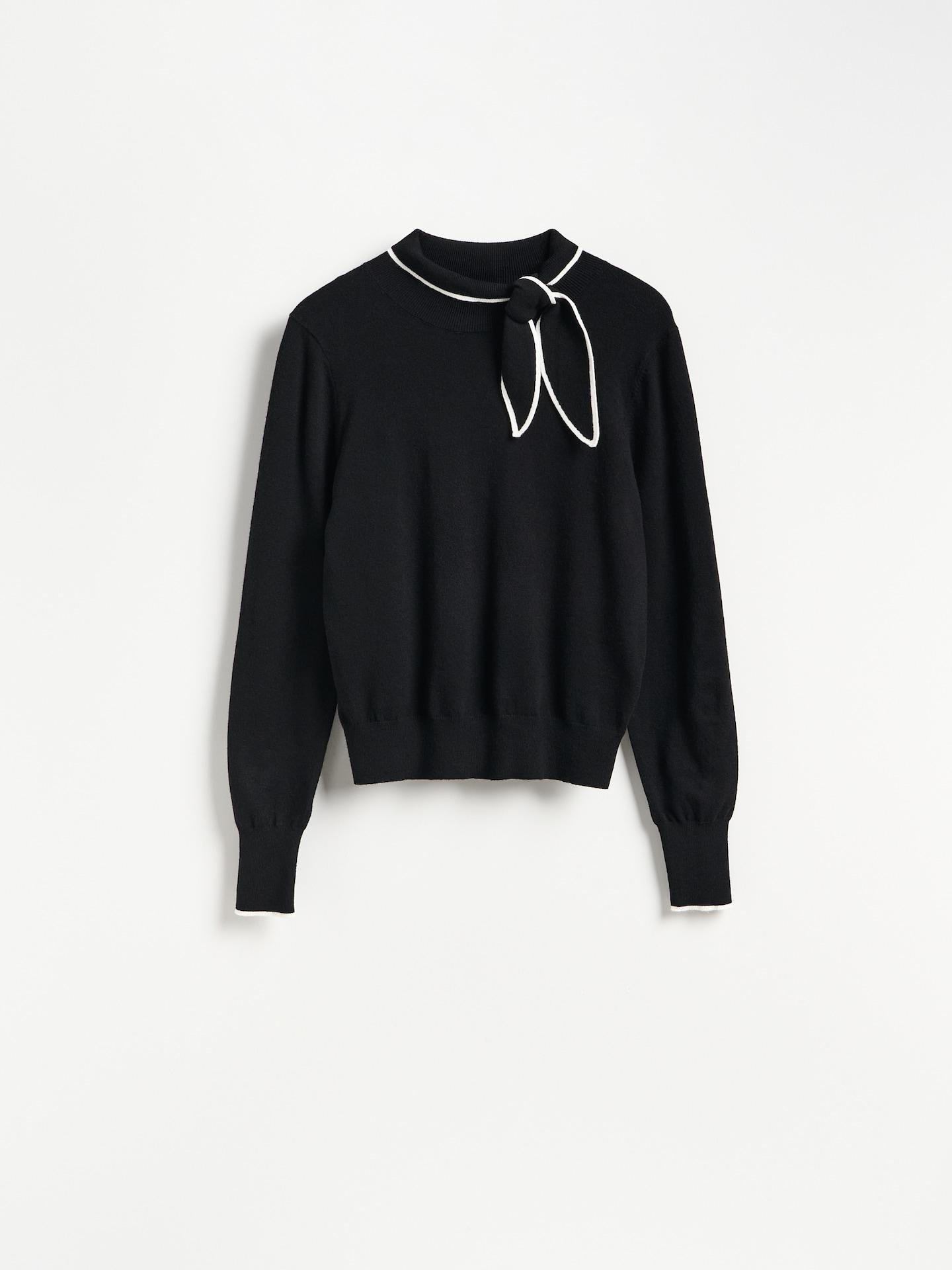 Black Sweater With Viscose Blend, Black, large image number 0