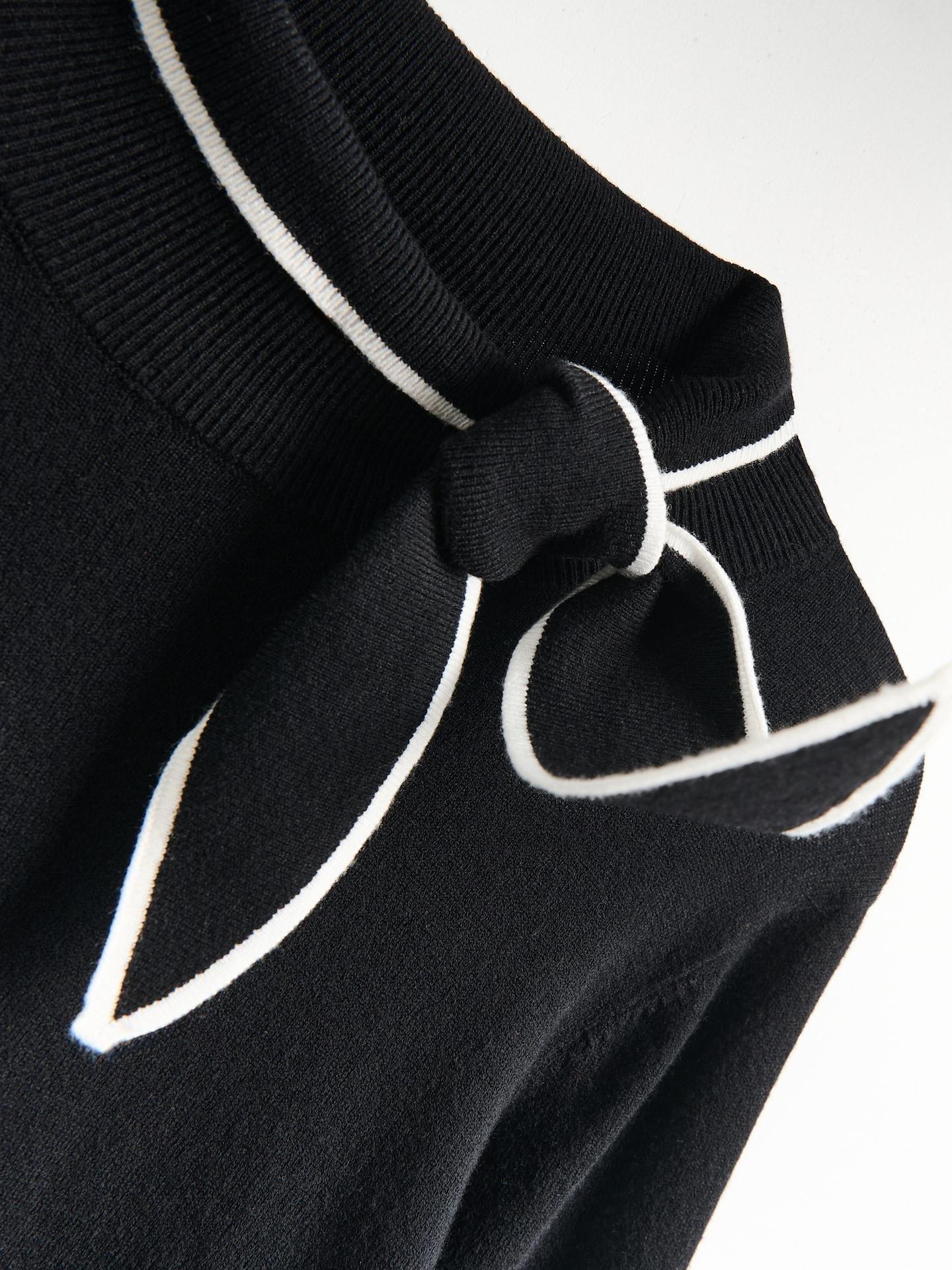 Black Sweater With Viscose Blend, Black, large image number 1