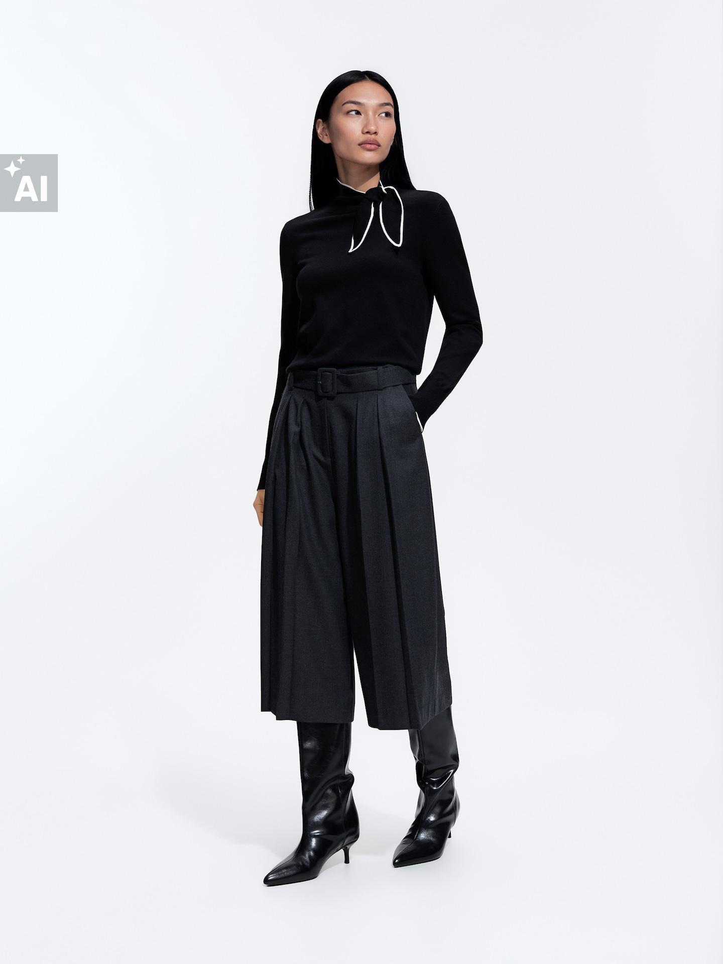 Black Sweater With Viscose Blend, Black, medium