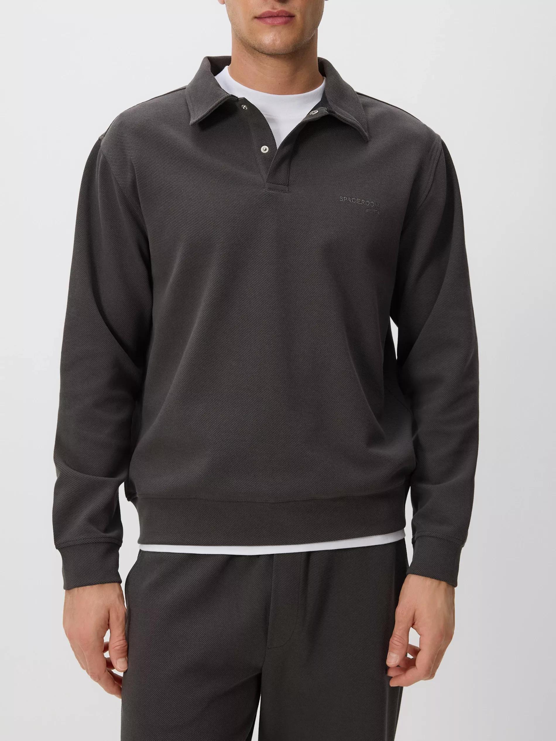 Grey Men`S Jogging Top, Grey, medium