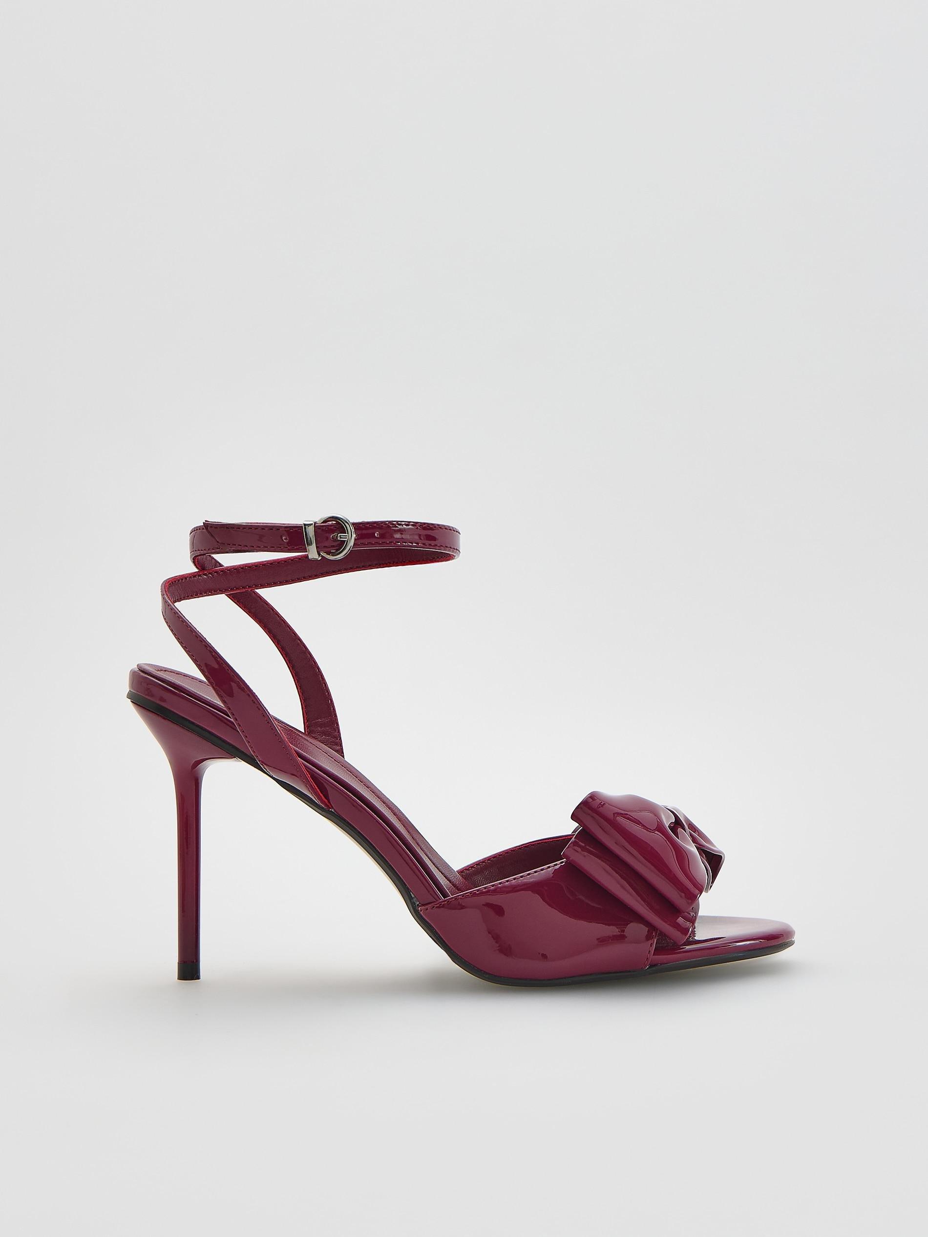 Red High Heel Sandals, Burgundy, large image number 0