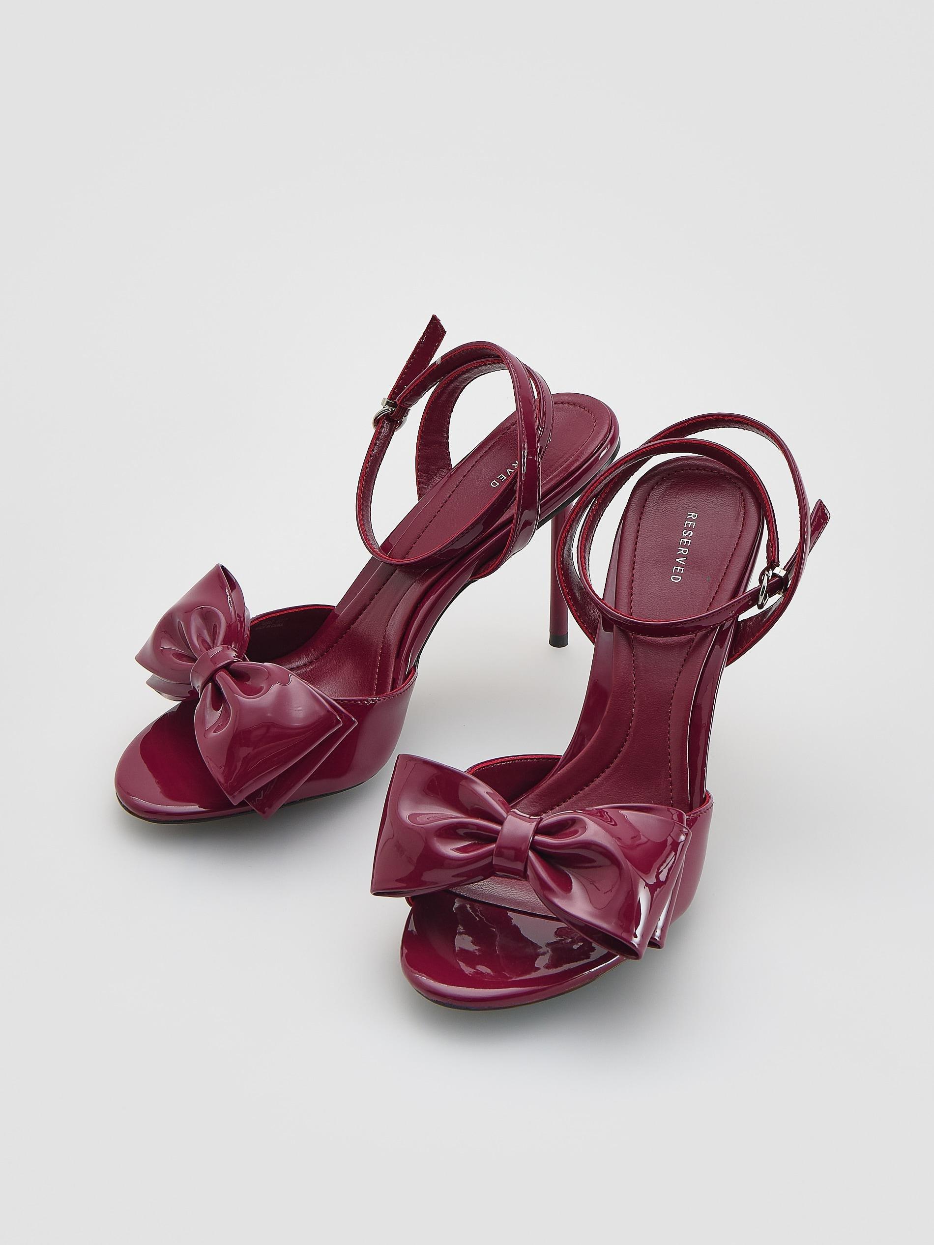 Red High Heel Sandals, Burgundy, large image number 1