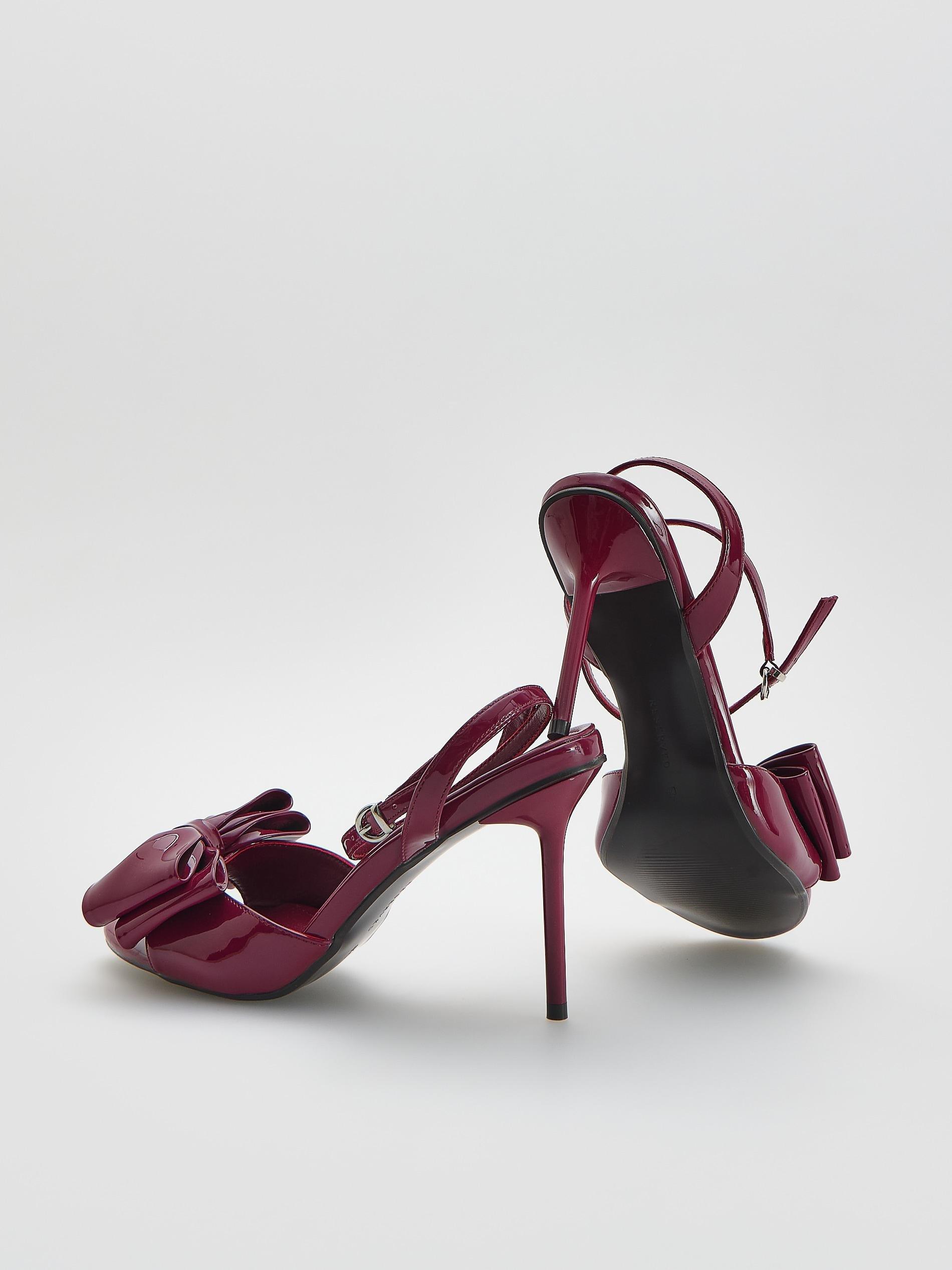 Red High Heel Sandals, Burgundy, large image number 2