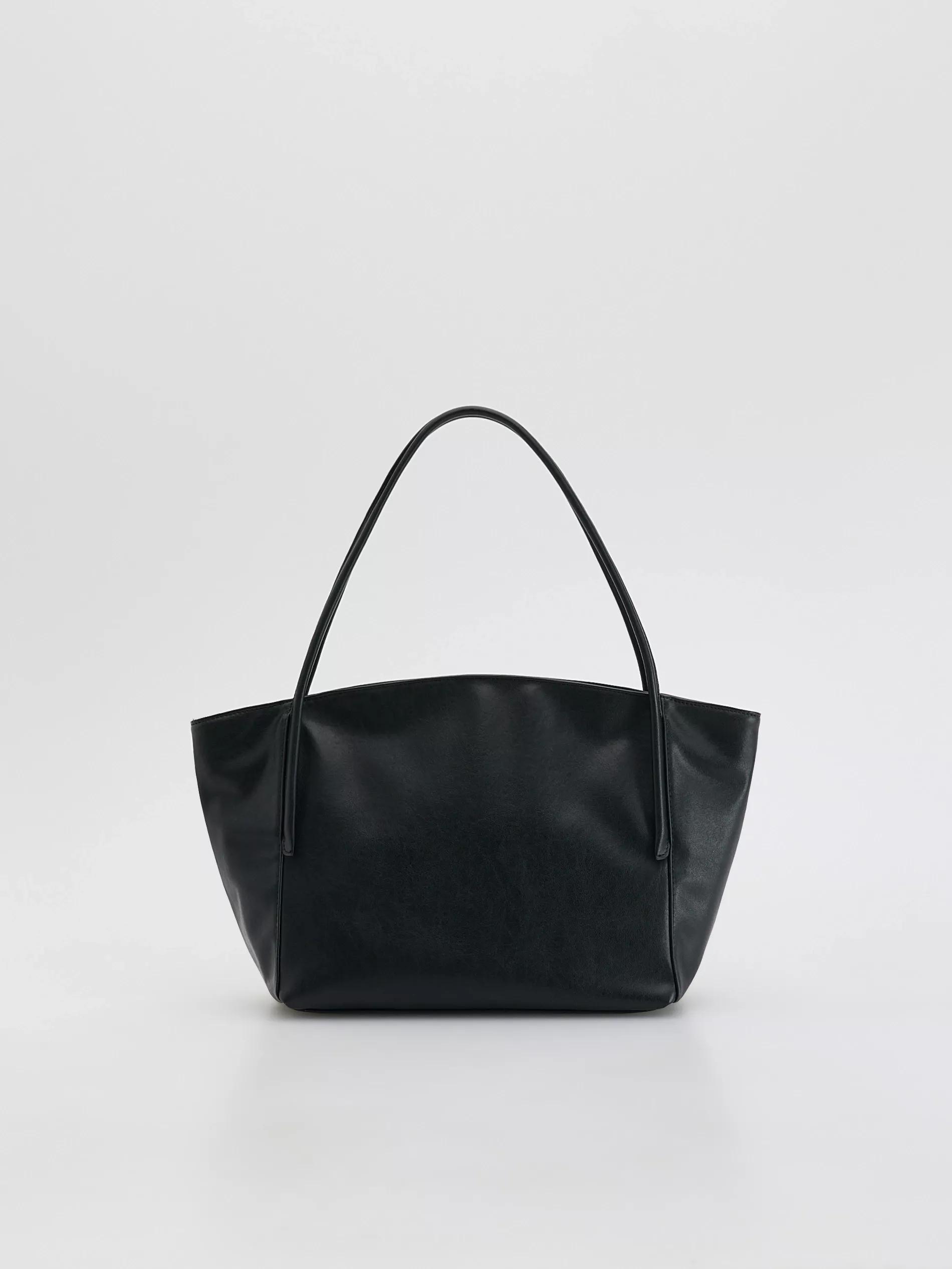 Black Shopper Bag, Black, medium