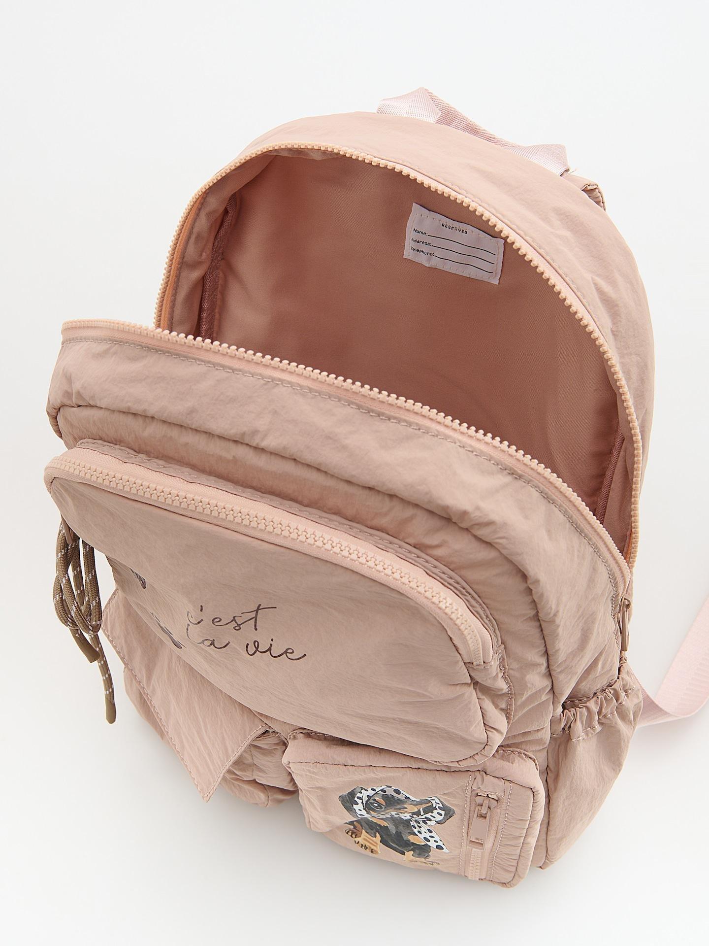 Pink Backpack With Print, Purple, large image number 3