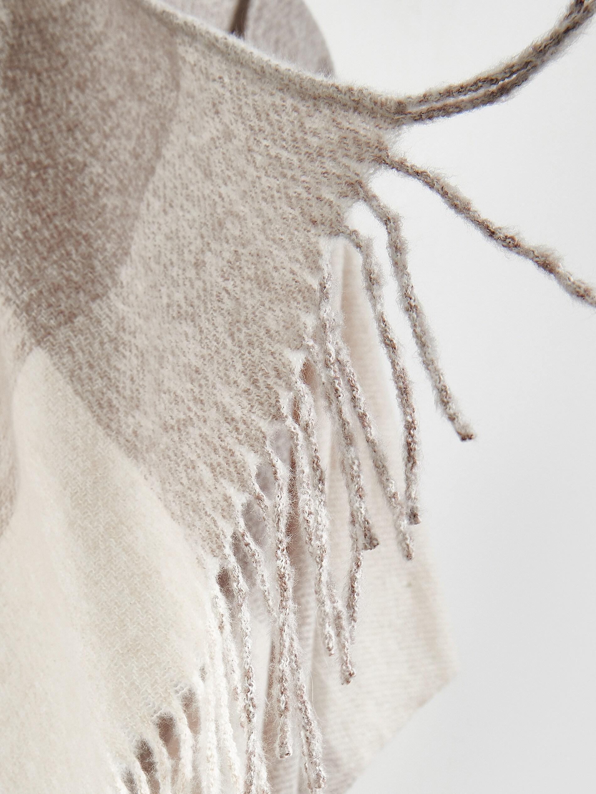 Beige Poncho With Fringes, Beige, large image number 1