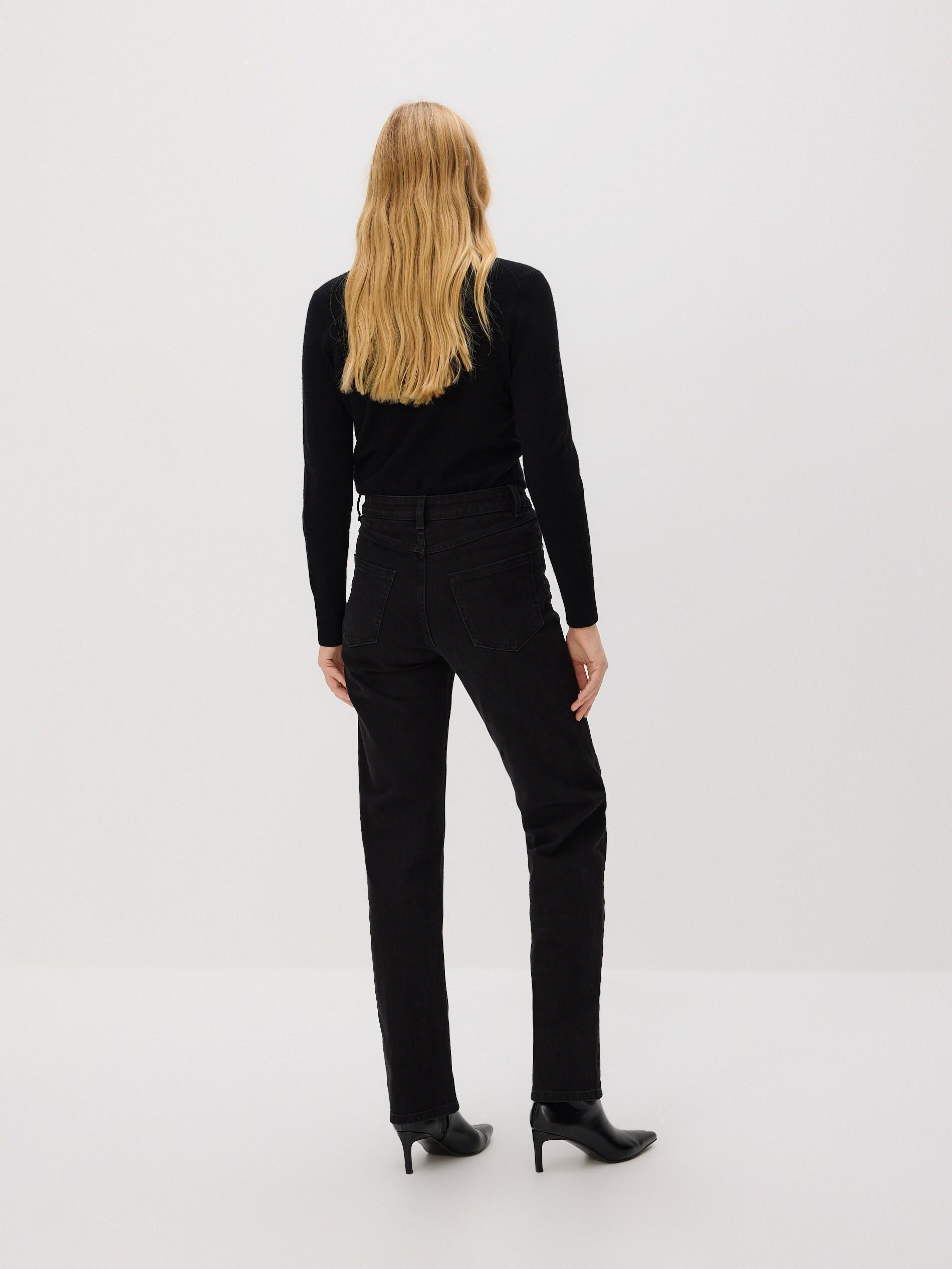 Black Straight Jeans, Black, large image number 2
