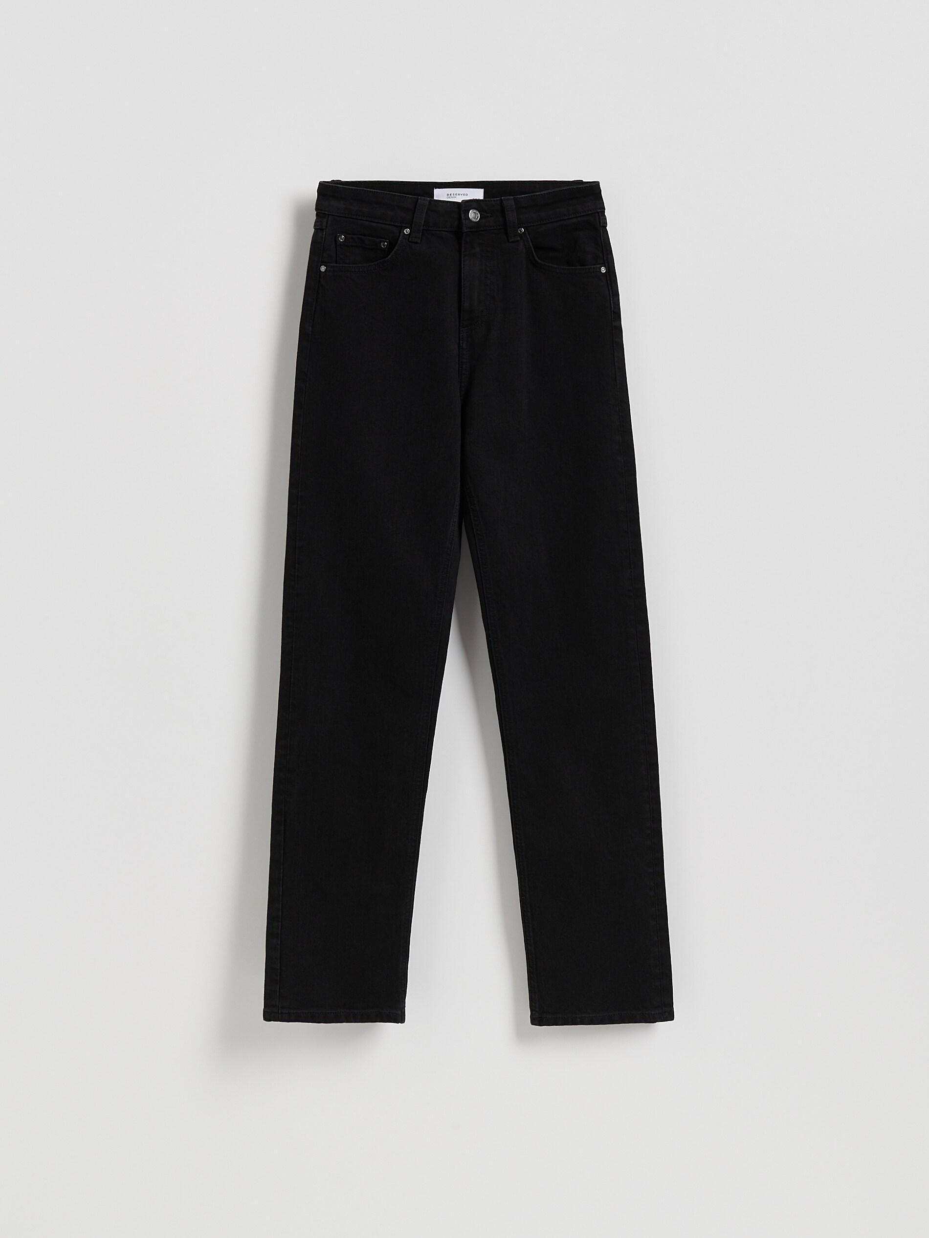 Black Straight Jeans, Black, large image number 3