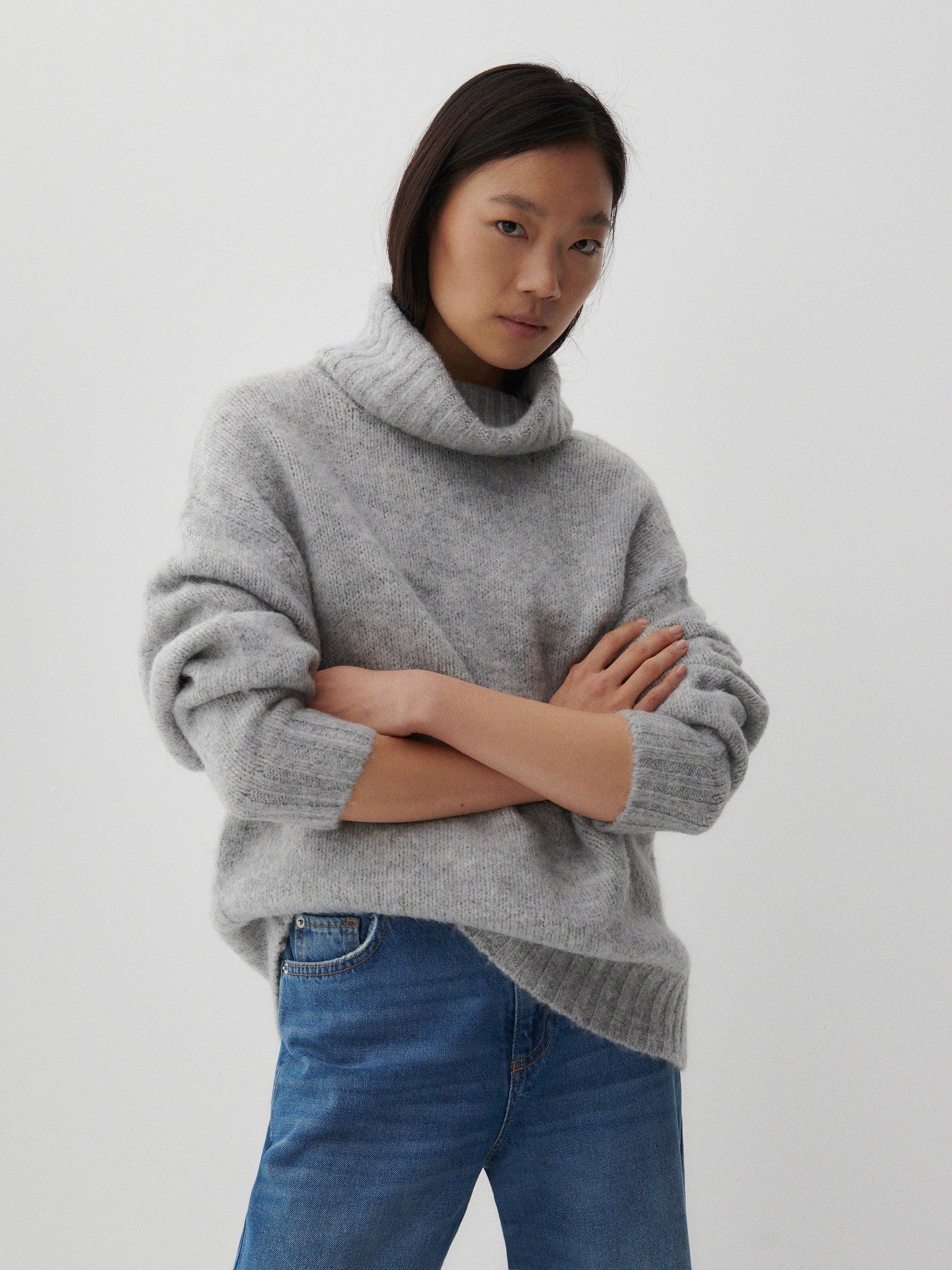 Light Grey Turtleneck Sweater, Women, , large image number 0