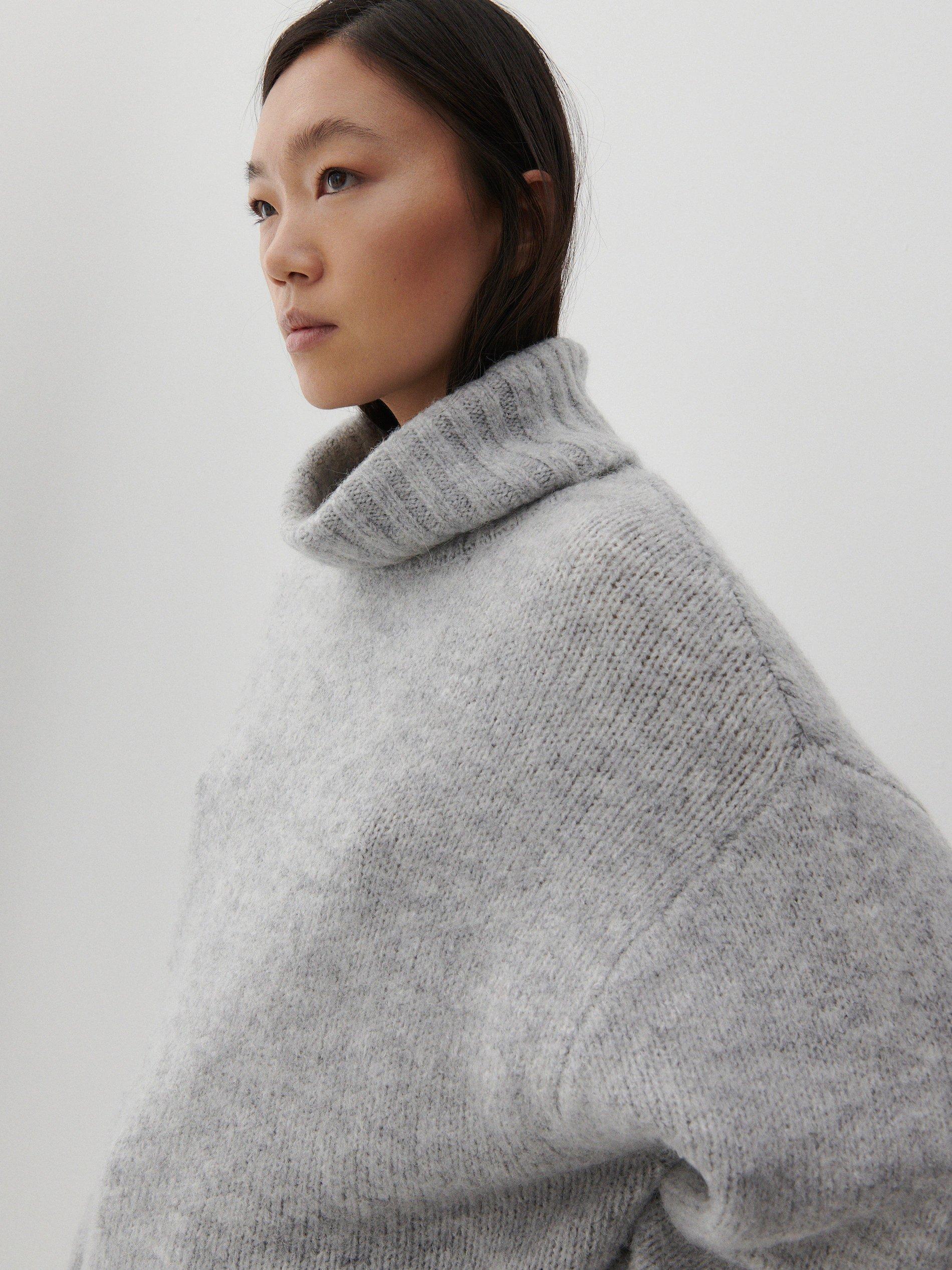 Light Grey Turtleneck Sweater, Women, , large image number 3