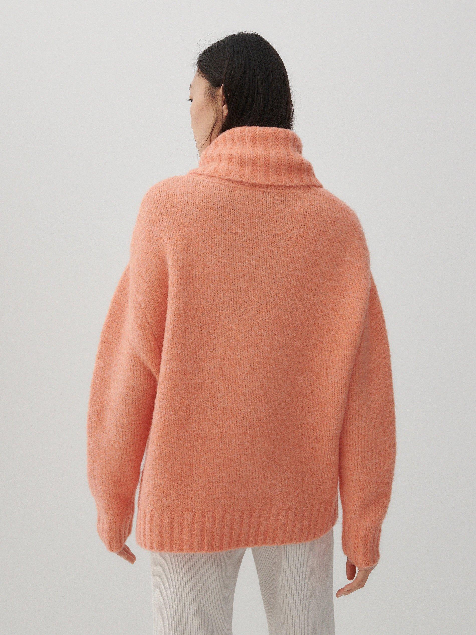 Orange Turtleneck Sweater, Women, , large image number 2