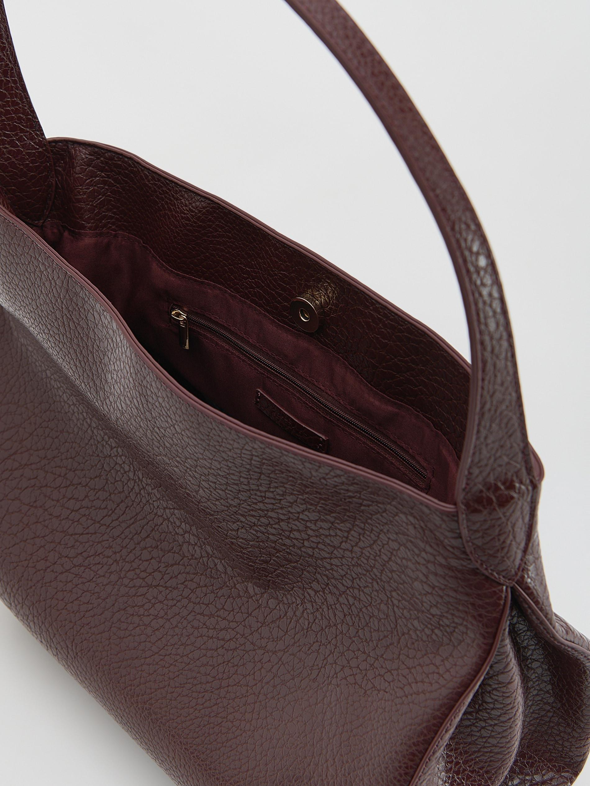 Maroon Shopper Bag, Burgundy, medium