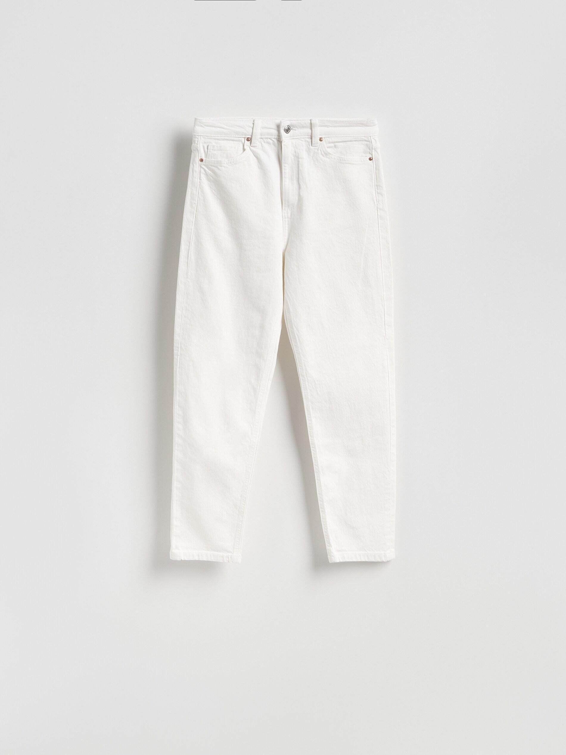 Cream Mom Fit Slim Jeans, Ivory, large image number 0